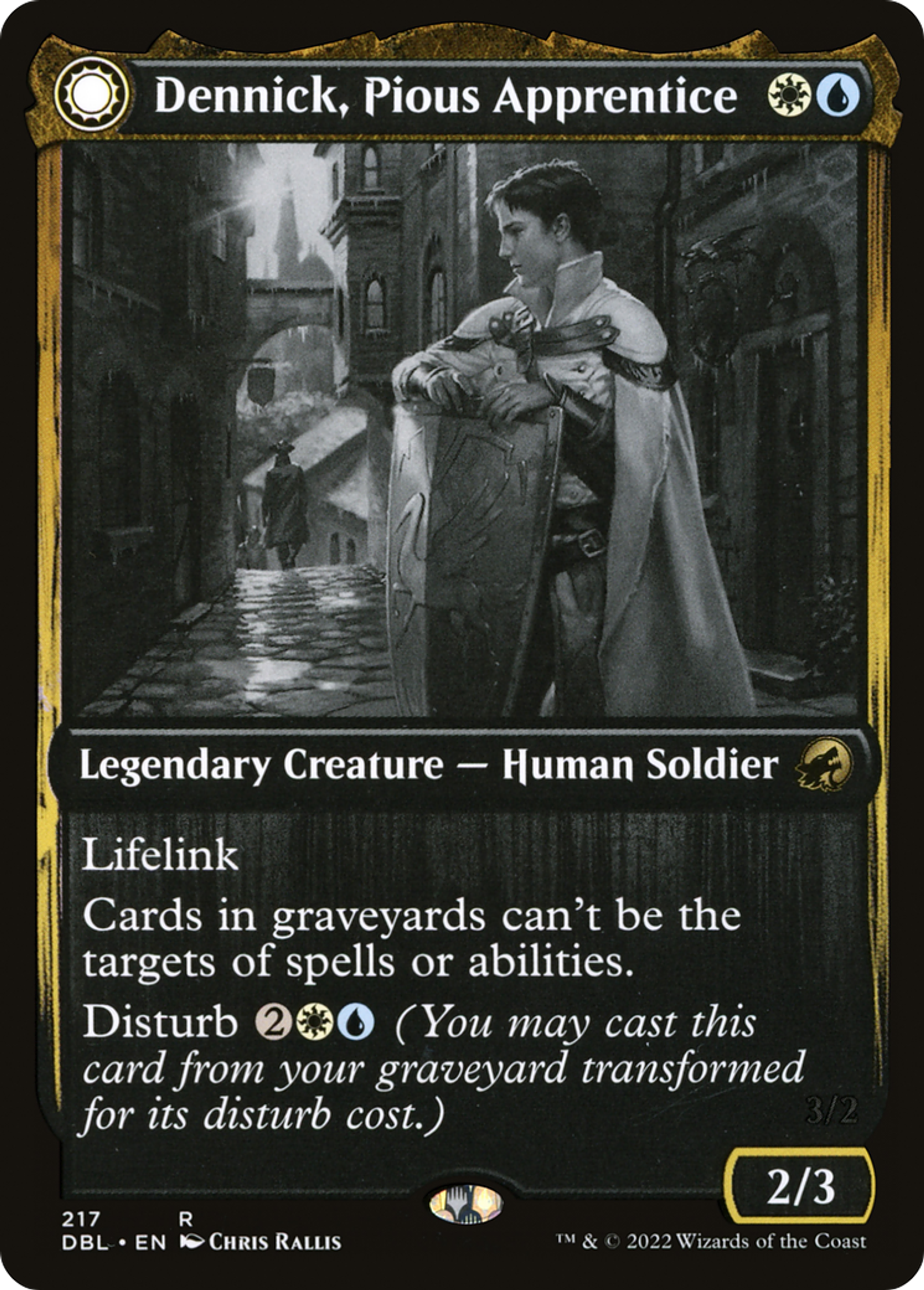 Dennick, Pious Apprentice // Dennick, Pious Apparition — Innistrad: Double Feature — Magic: The Gathering