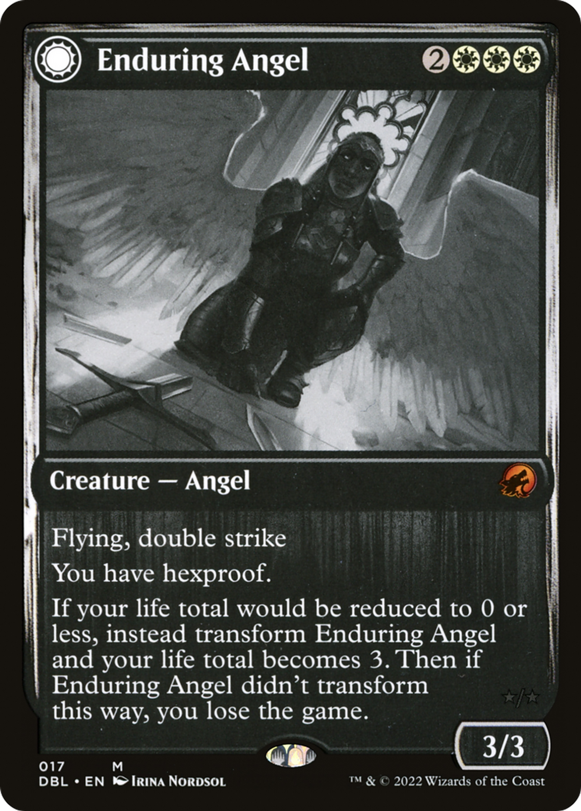 Enduring Angel // Angelic Enforcer — Innistrad: Double Feature — Magic: The Gathering