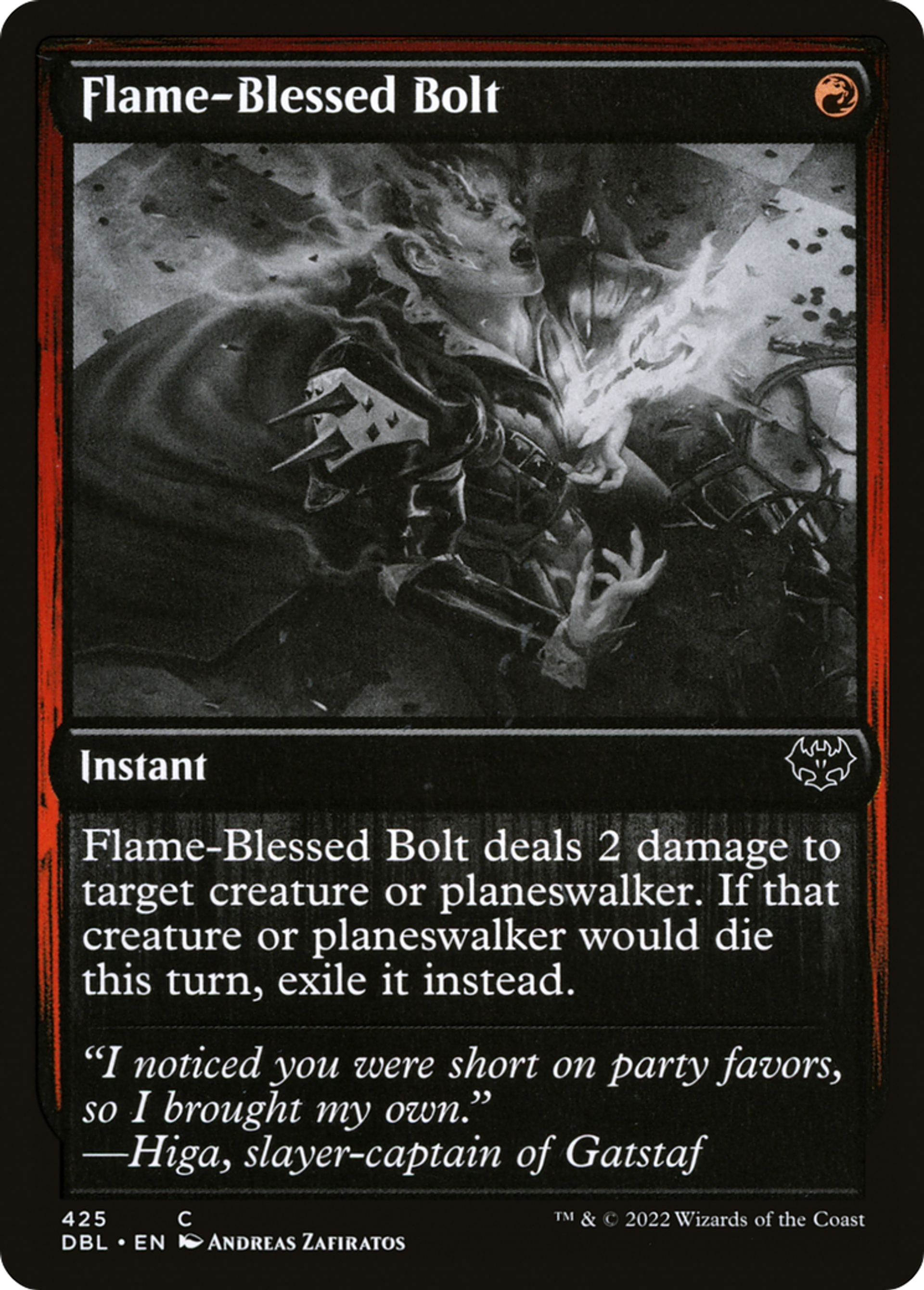 Flame-Blessed Bolt — Innistrad: Double Feature — Magic: The Gathering