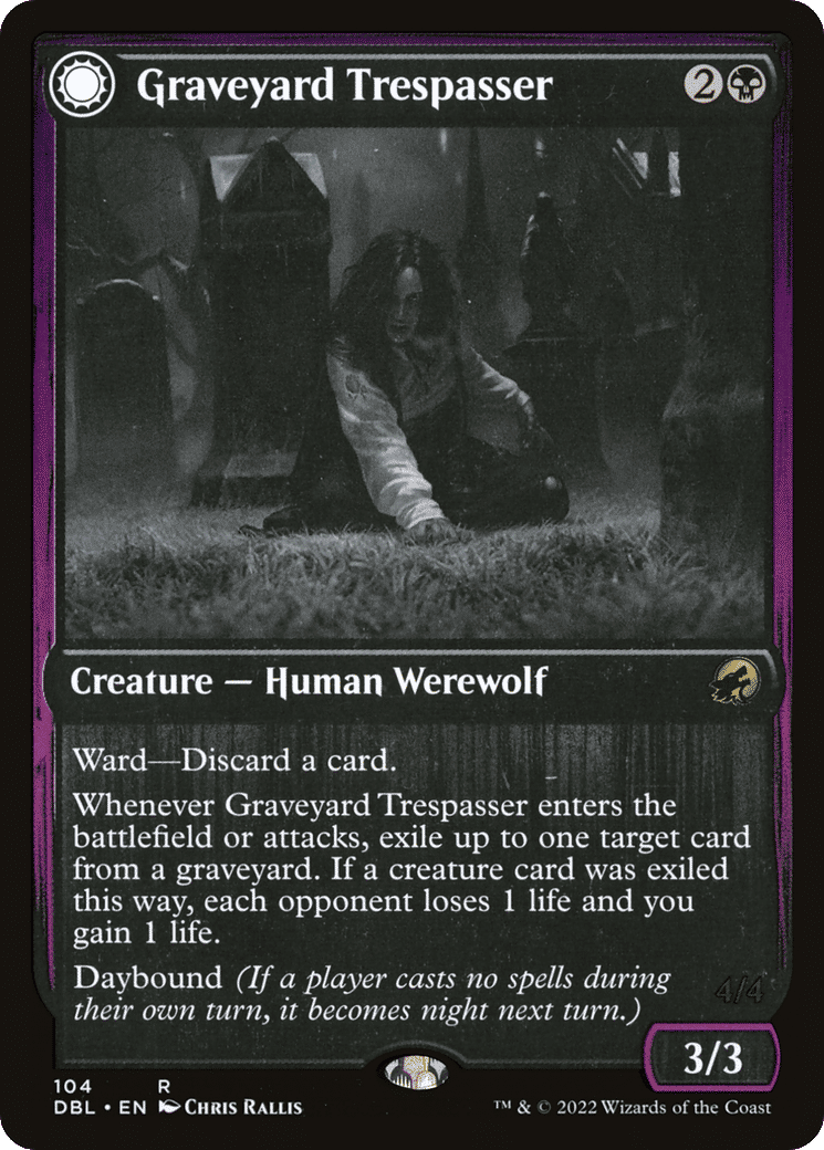 Graveyard Trespasser // Graveyard Glutton from Innistrad: Double Feature - Magic: The Gathering