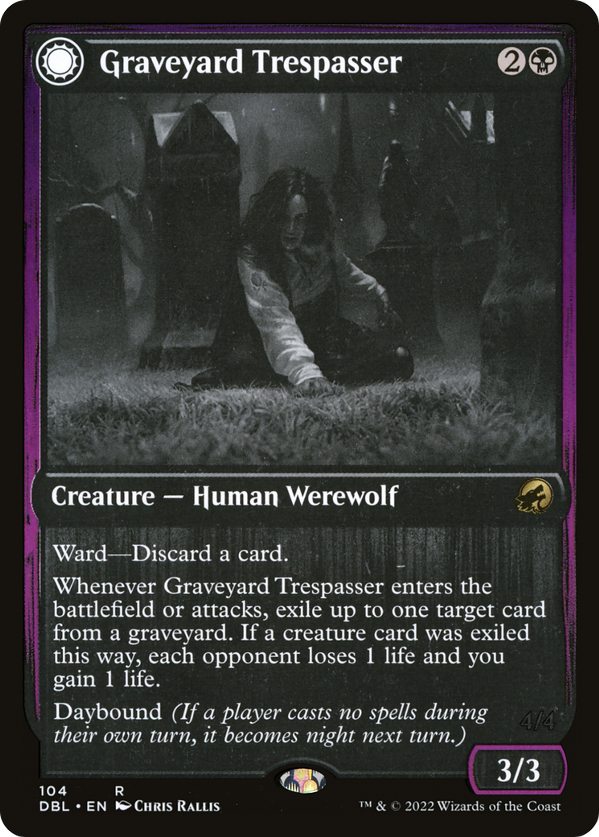 Graveyard Trespasser // Graveyard Glutton — Innistrad: Double Feature — Magic: The Gathering