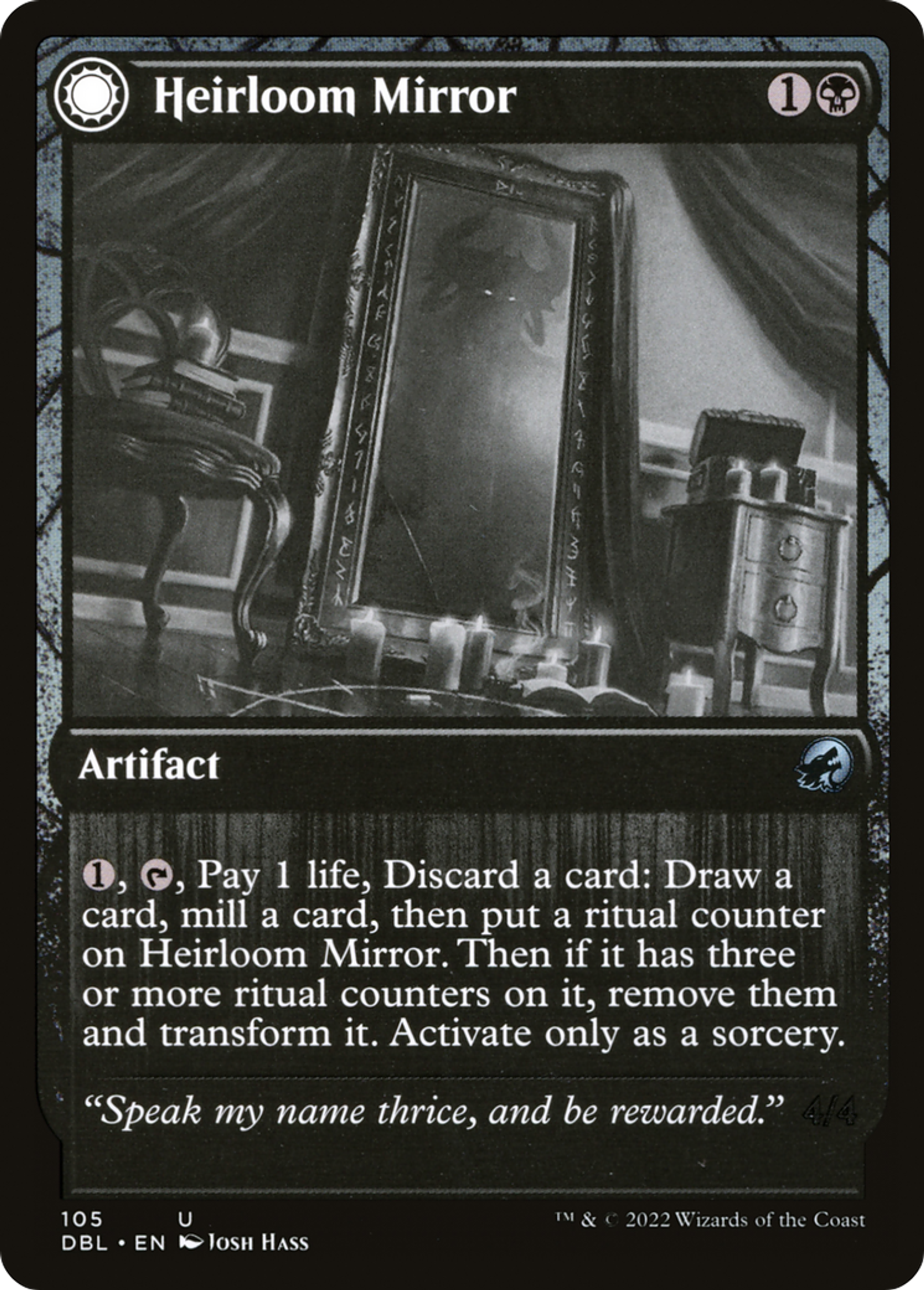 Heirloom Mirror // Inherited Fiend — Innistrad: Double Feature — Magic: The Gathering