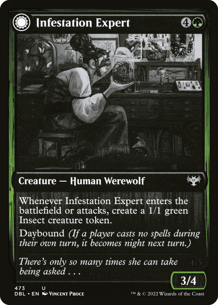 Infestation Expert // Infested Werewolf — Innistrad: Double Feature — Magic: The Gathering