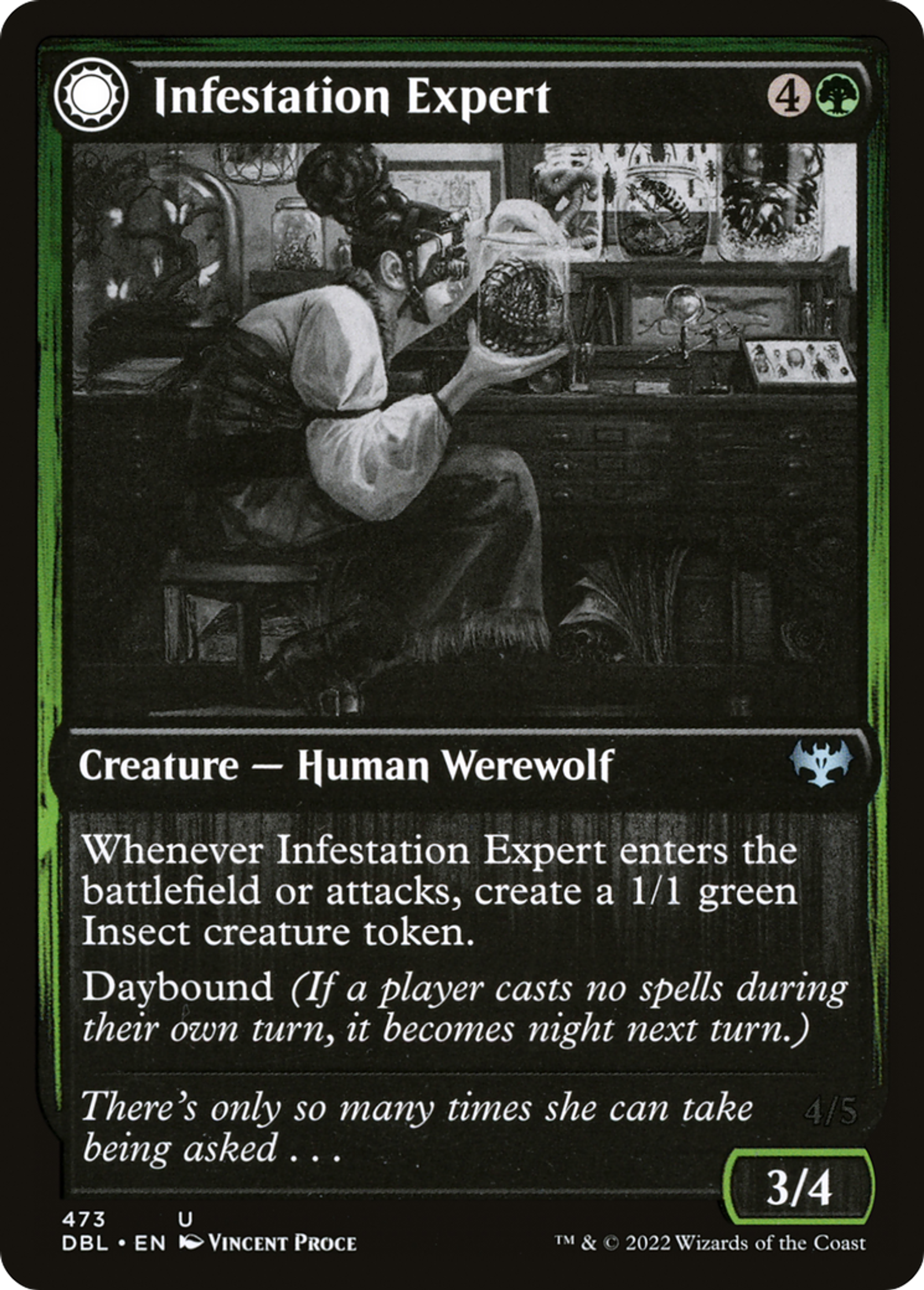 Infestation Expert // Infested Werewolf — Innistrad: Double Feature — Magic: The Gathering
