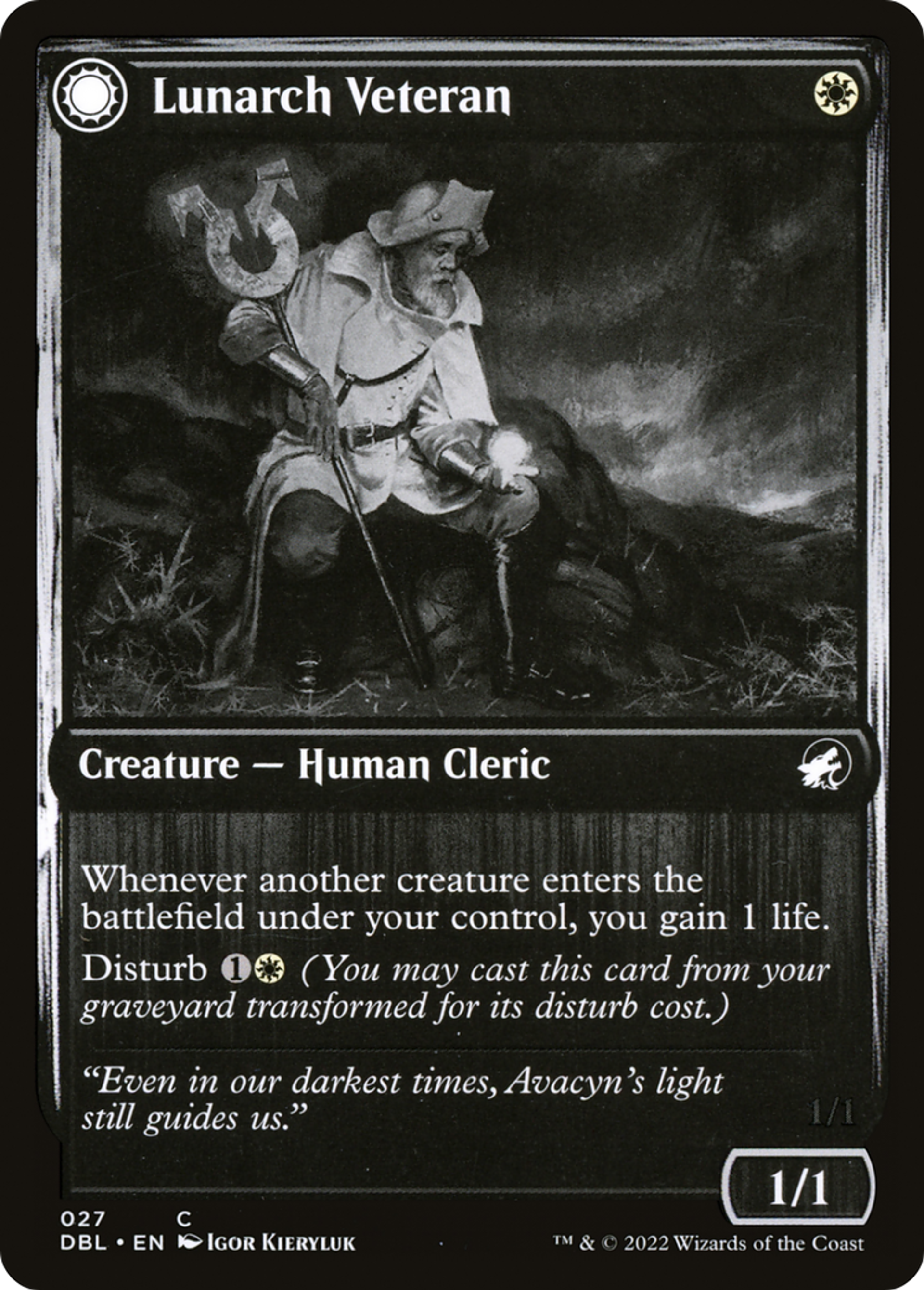 Lunarch Veteran // Luminous Phantom — Innistrad: Double Feature — Magic: The Gathering