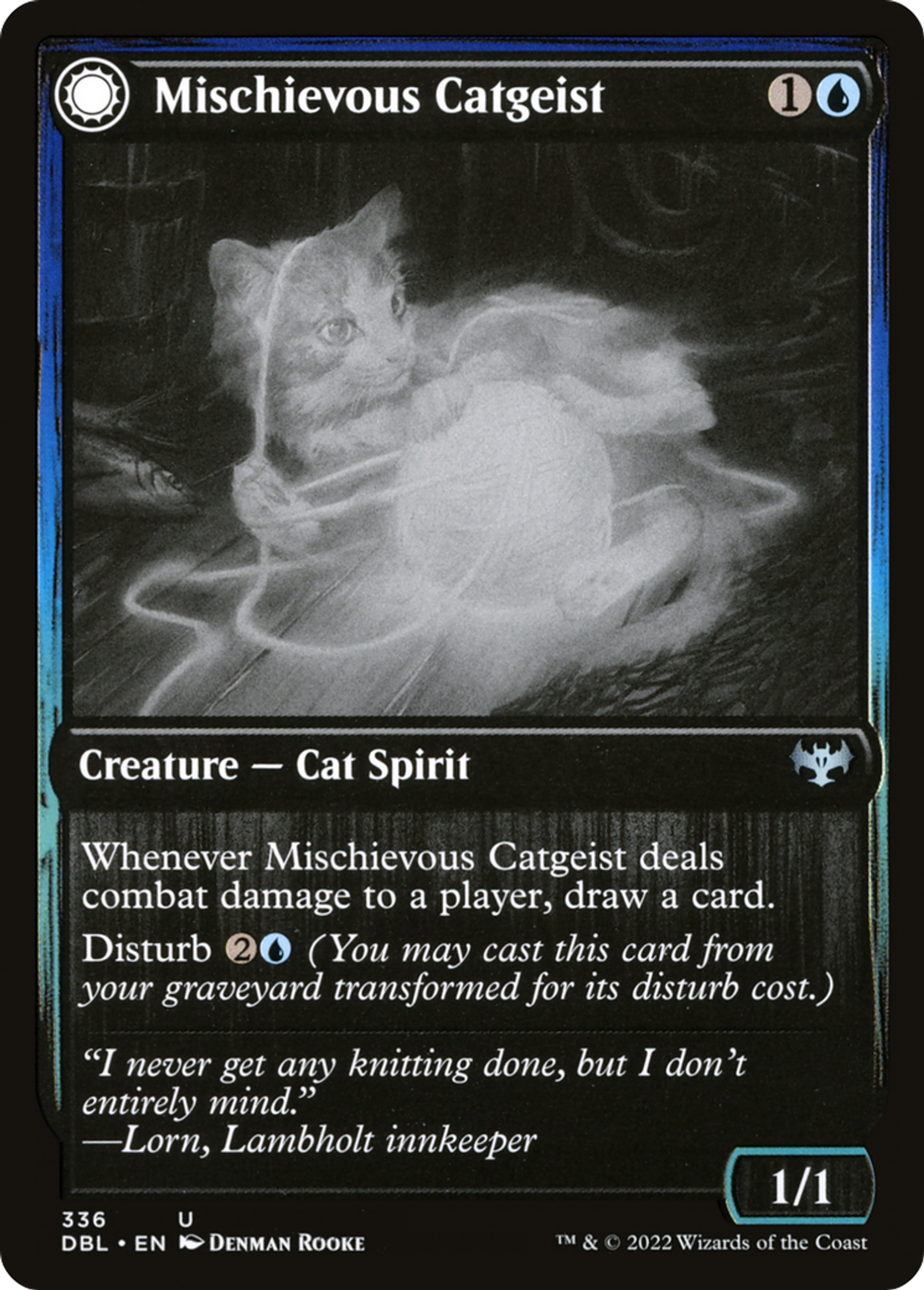 Mischievous Catgeist // Catlike Curiosity — Innistrad: Double Feature — Magic: The Gathering