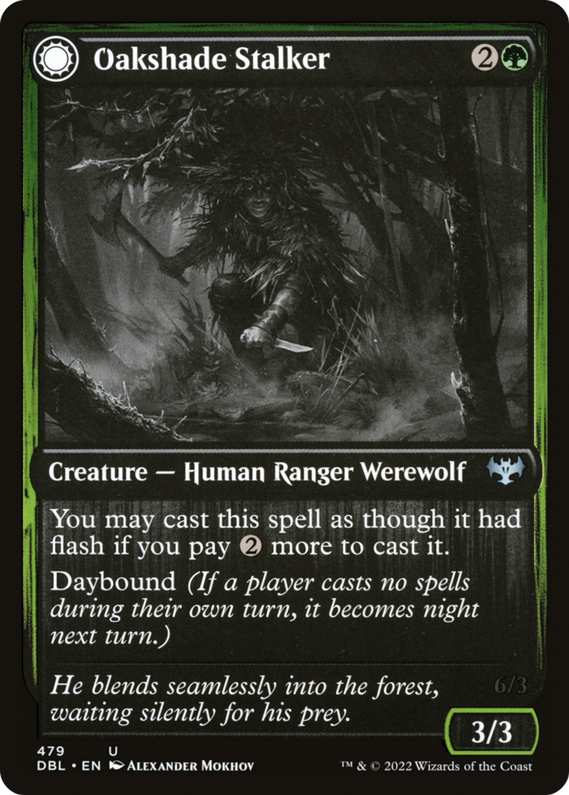 Oakshade Stalker // Moonlit Ambusher — Innistrad: Double Feature — Magic: The Gathering