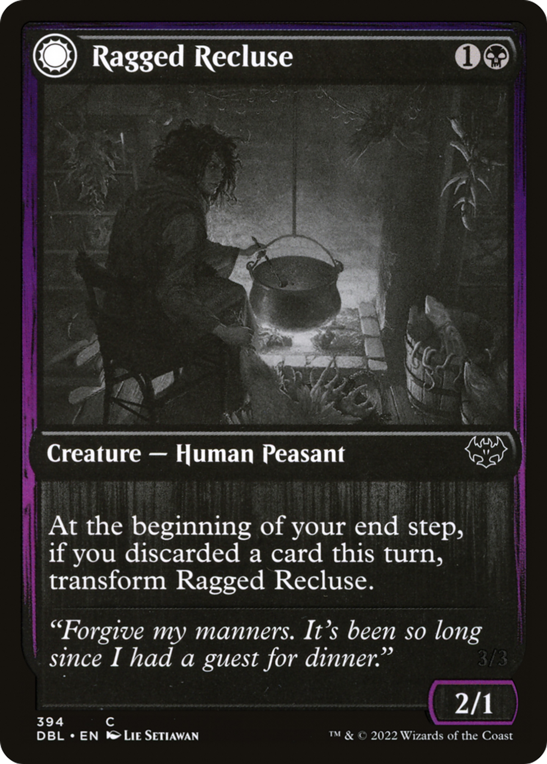 Ragged Recluse // Odious Witch — Innistrad: Double Feature — Magic: The Gathering
