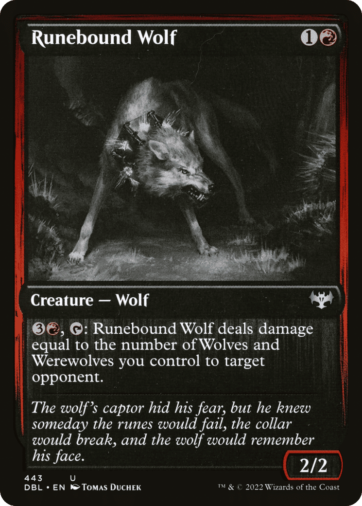Runebound Wolf — Innistrad: Double Feature — Magic: The Gathering