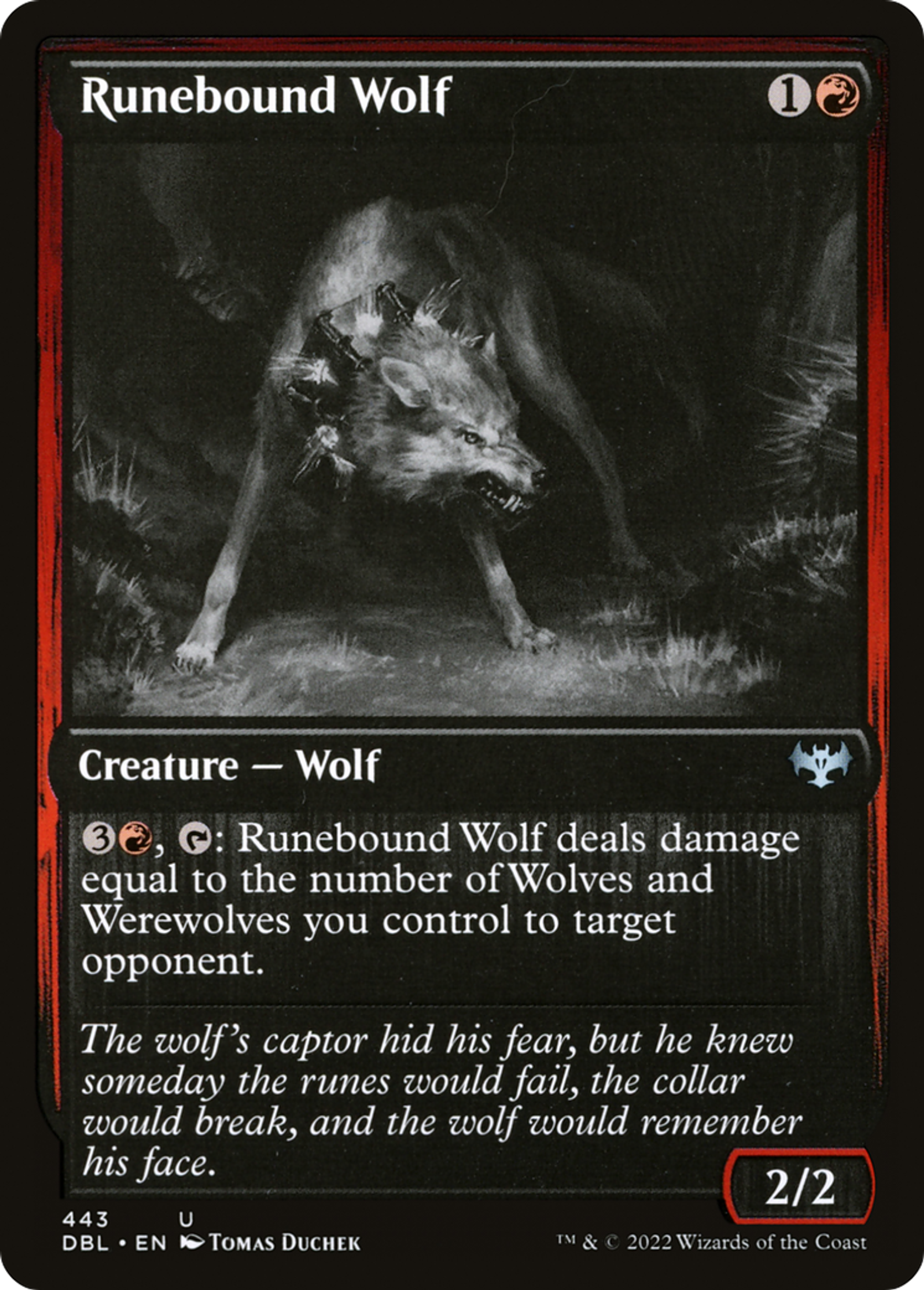 Runebound Wolf — Innistrad: Double Feature — Magic: The Gathering