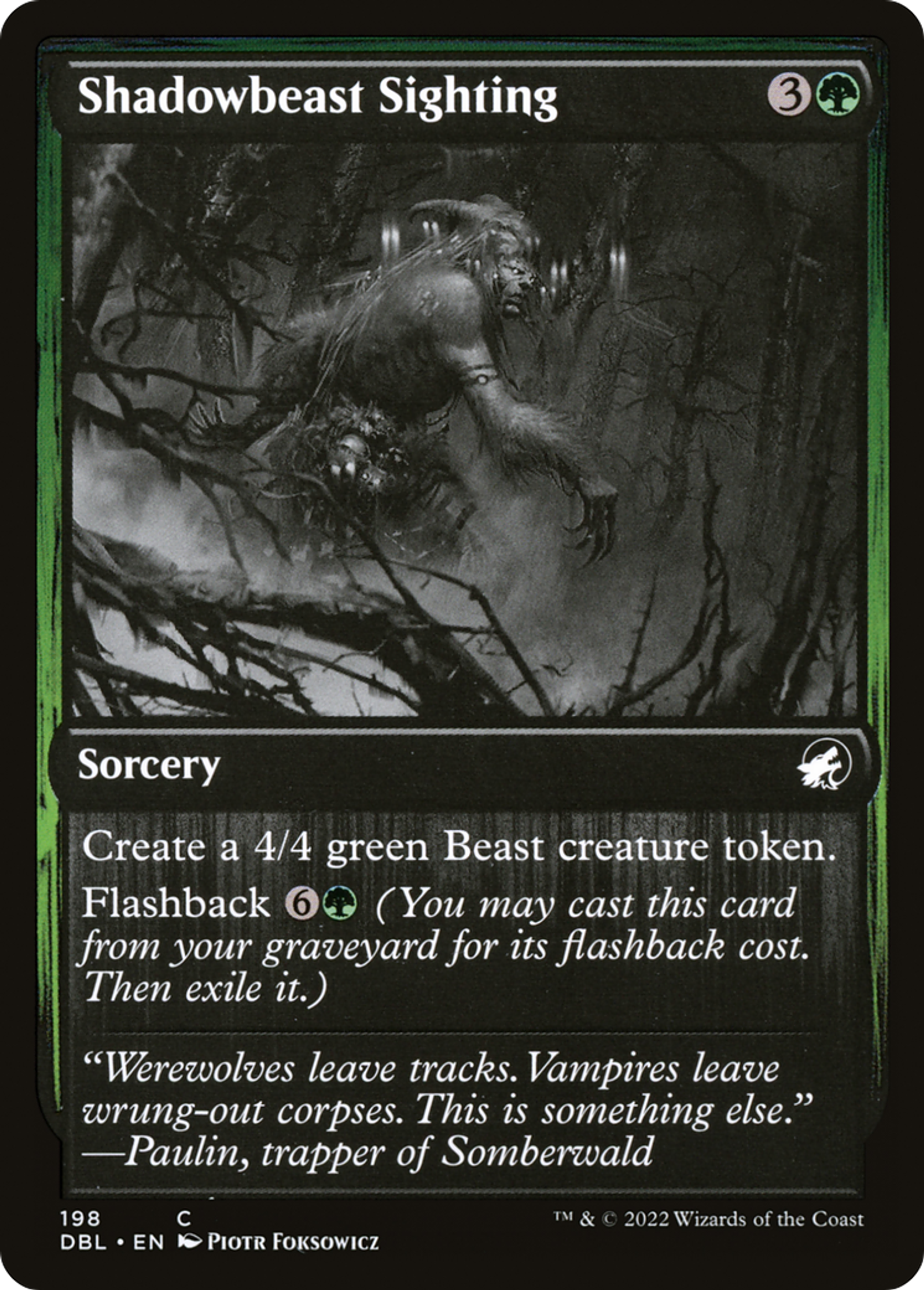 Shadowbeast Sighting — Innistrad: Double Feature — Magic: The Gathering