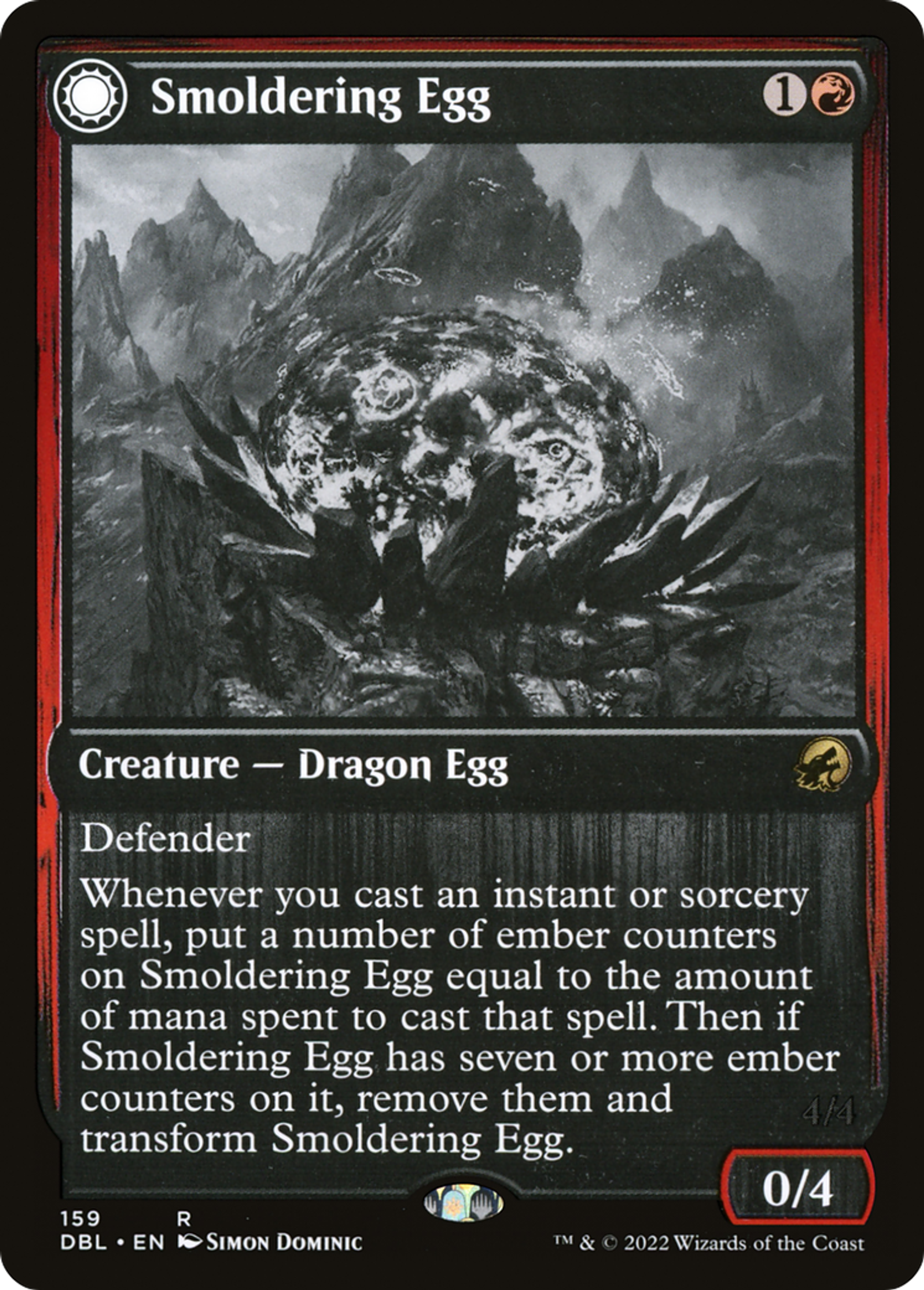 Smoldering Egg // Ashmouth Dragon — Innistrad: Double Feature — Magic: The Gathering