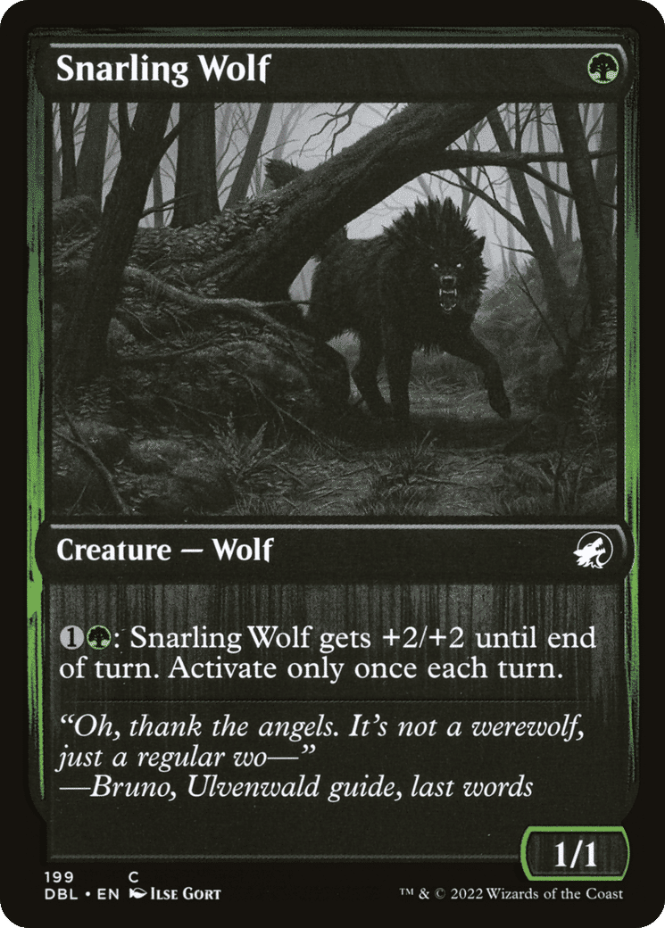 Snarling Wolf — Innistrad: Double Feature — Magic: The Gathering