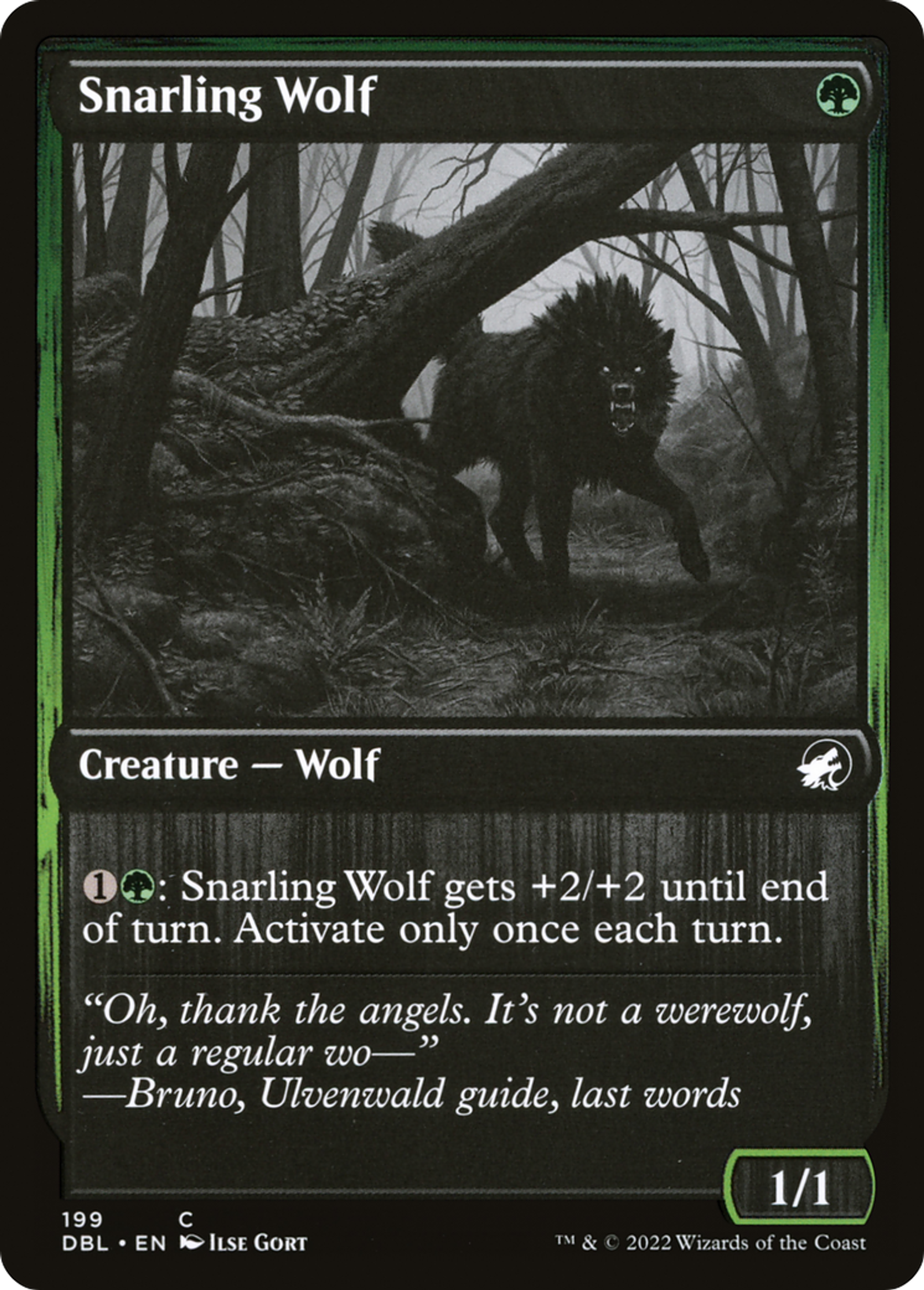 Snarling Wolf — Innistrad: Double Feature — Magic: The Gathering