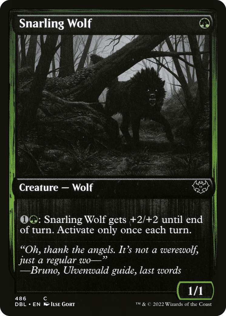Snarling Wolf — Innistrad: Double Feature — Magic: The Gathering