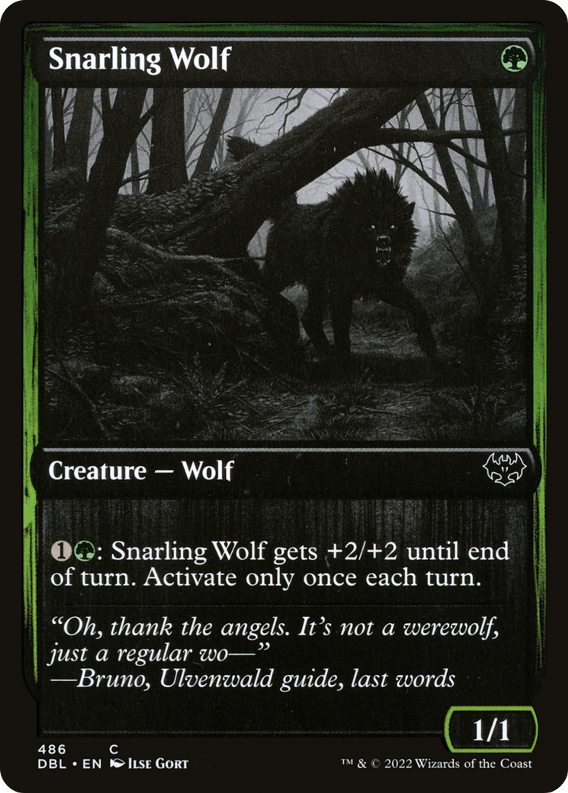 Snarling Wolf — Innistrad: Double Feature — Magic: The Gathering
