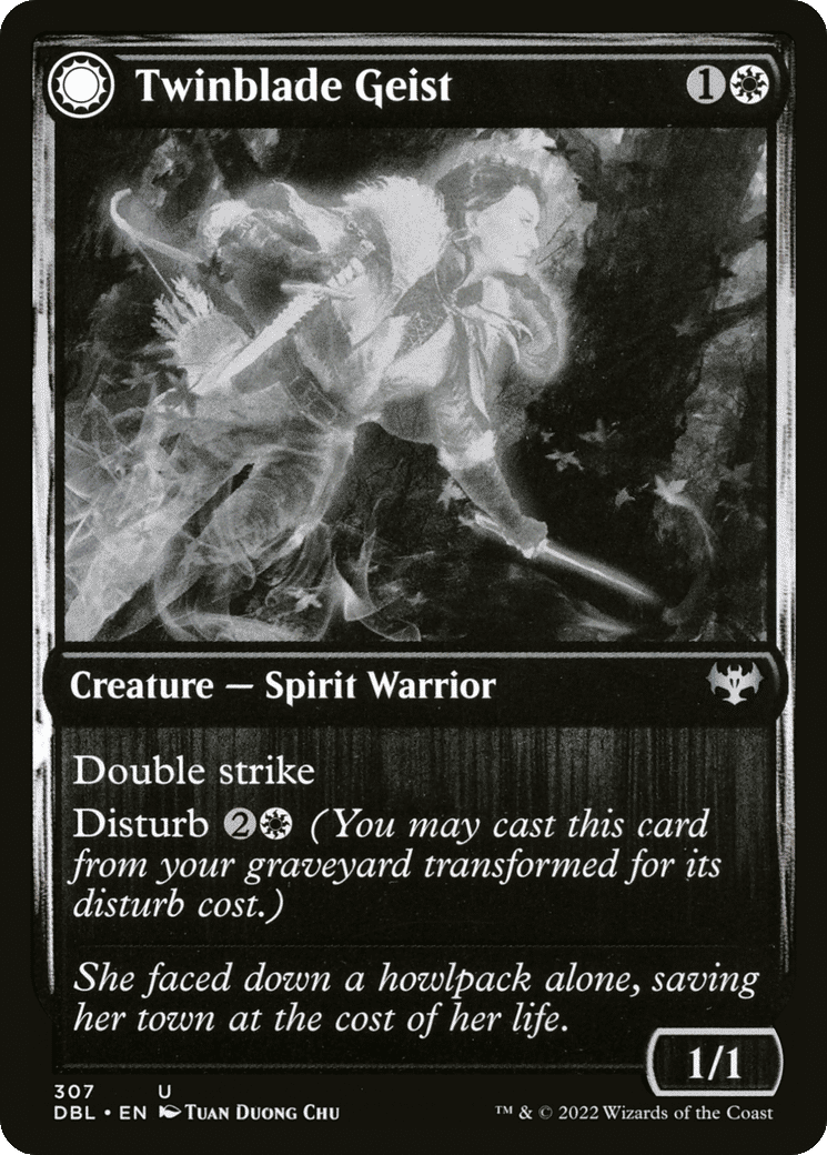 Twinblade Geist // Twinblade Invocation — Innistrad: Double Feature — Magic: The Gathering