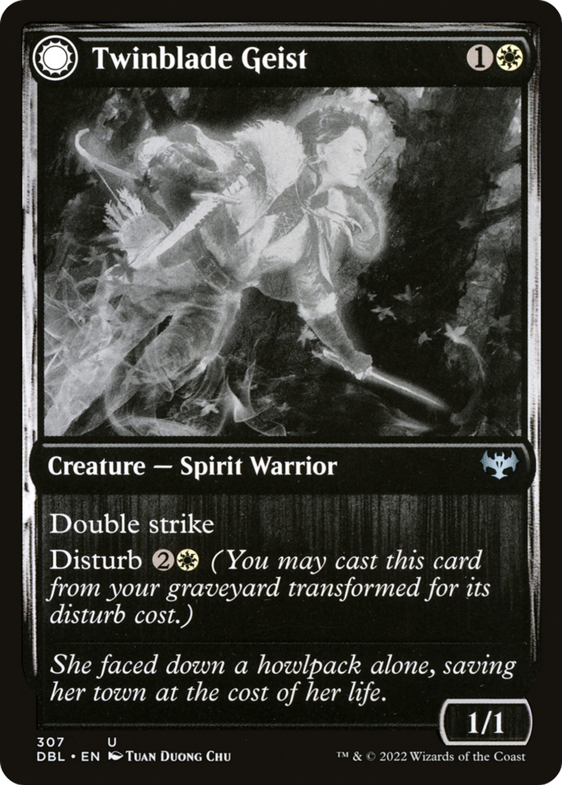 Twinblade Geist // Twinblade Invocation — Innistrad: Double Feature — Magic: The Gathering