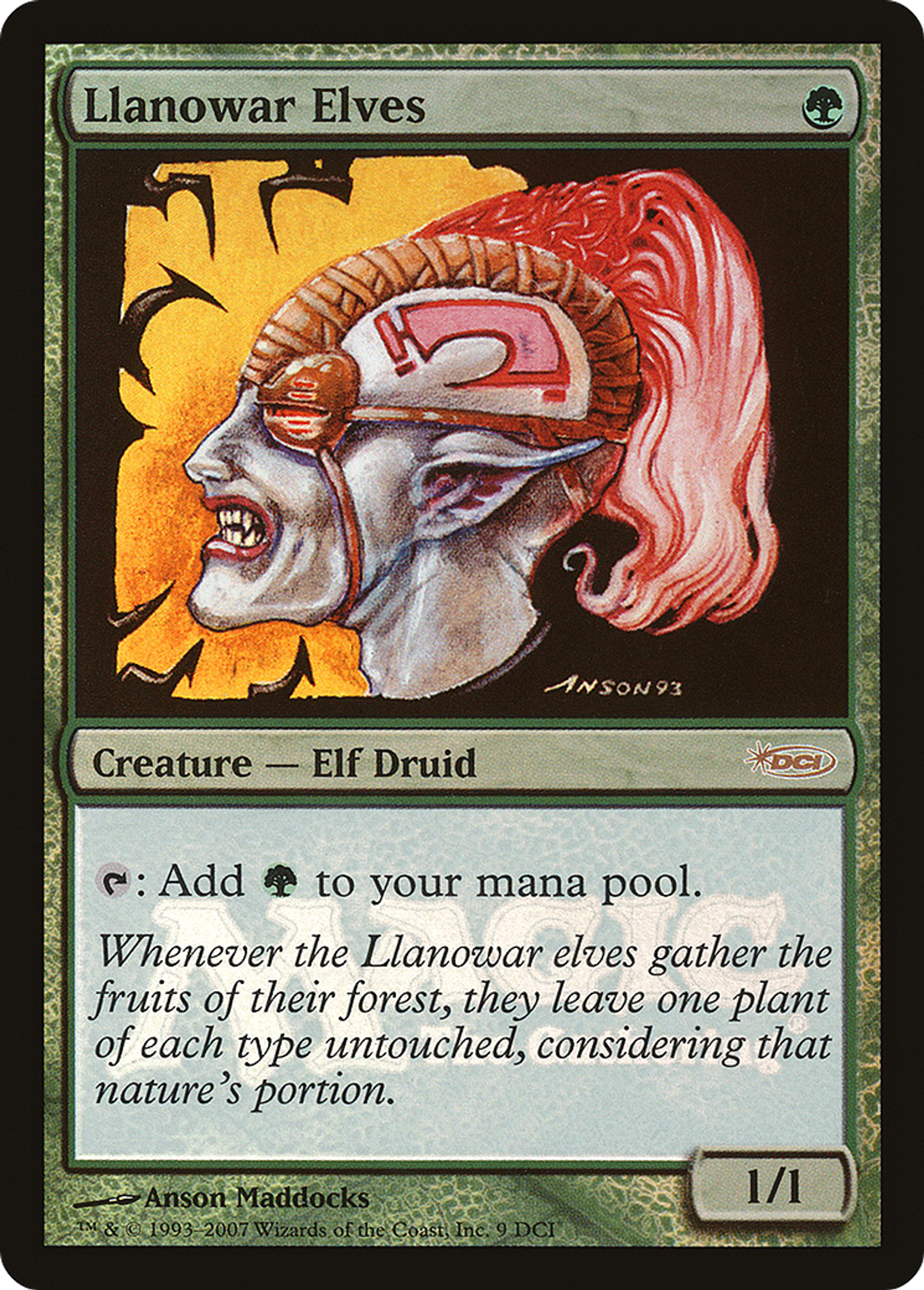 Llanowar Elves — DCI Promos — Magic: The Gathering