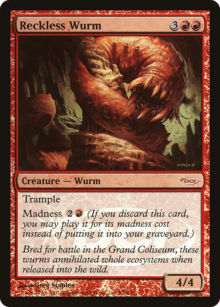 Reckless Wurm — DCI Promos — Magic: The Gathering