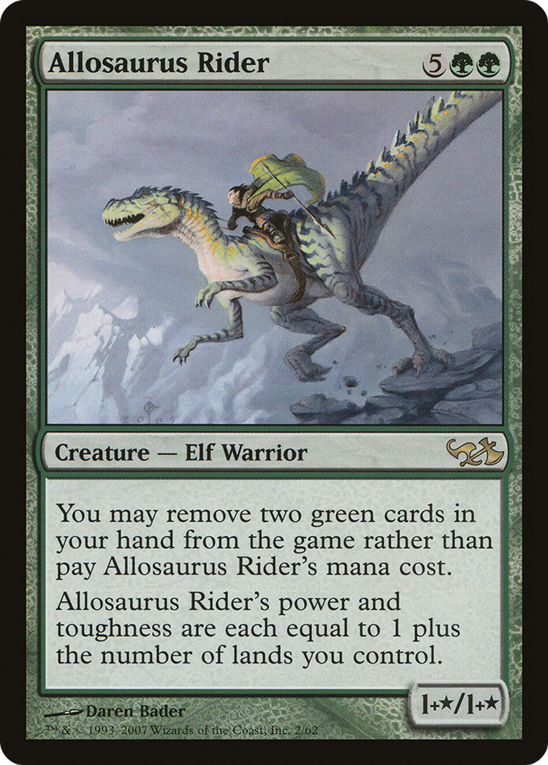 Allosaurus Rider — Duel Decks: Elves vs. Goblins — Magic: The Gathering