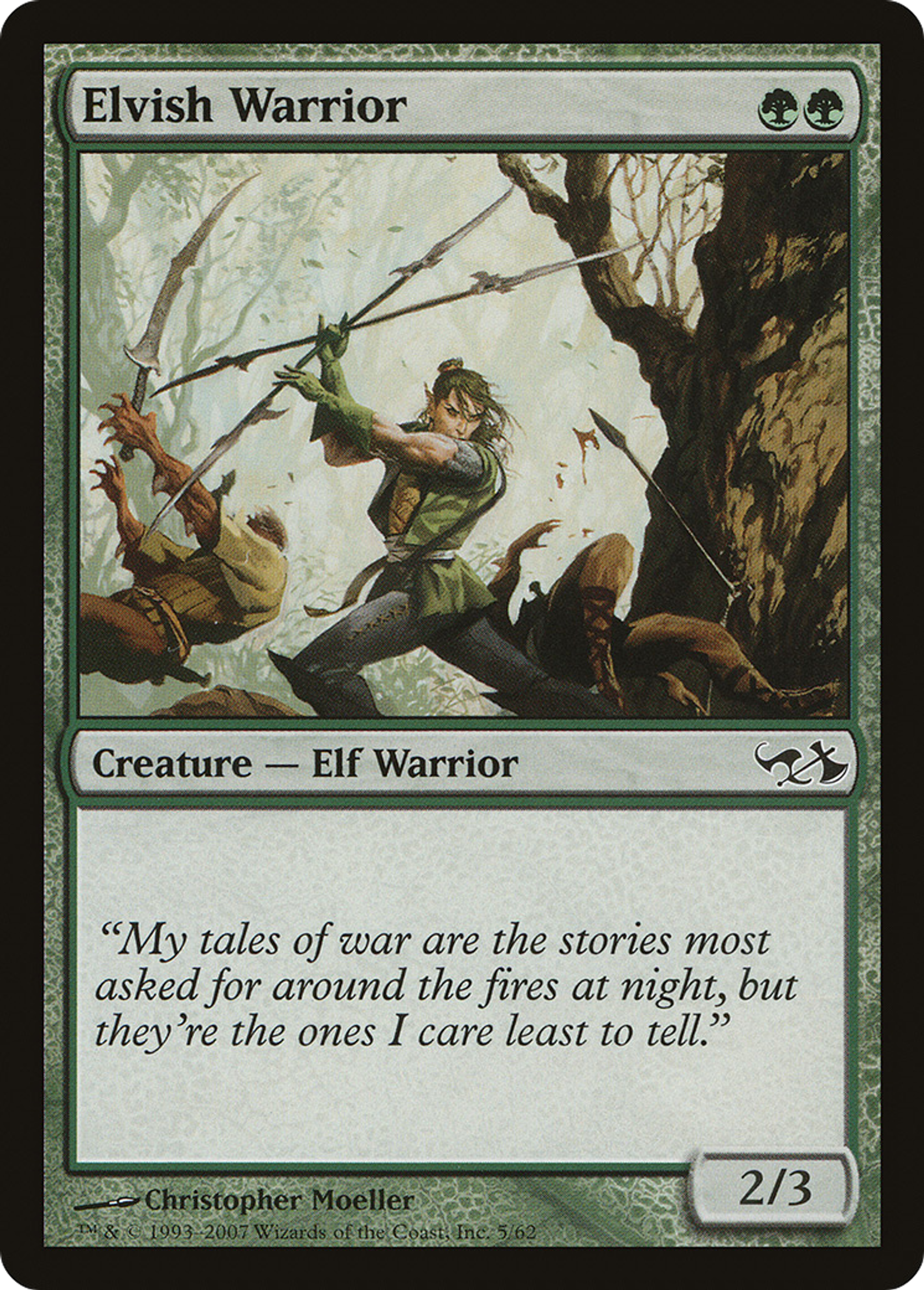 Elvish Warrior — Duel Decks: Elves vs. Goblins — Magic: The Gathering