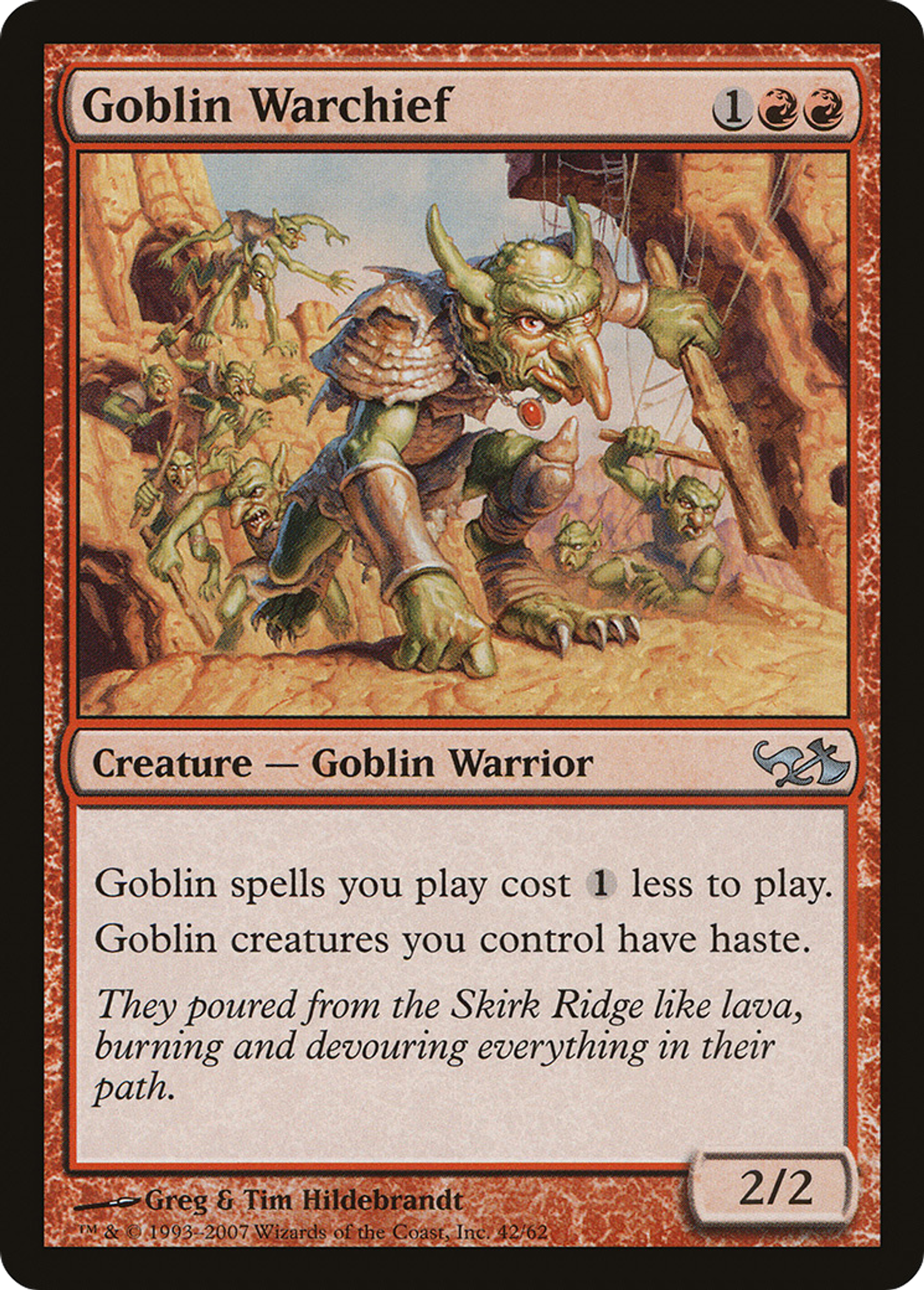 Goblin Warchief — Duel Decks: Elves vs. Goblins — Magic: The Gathering