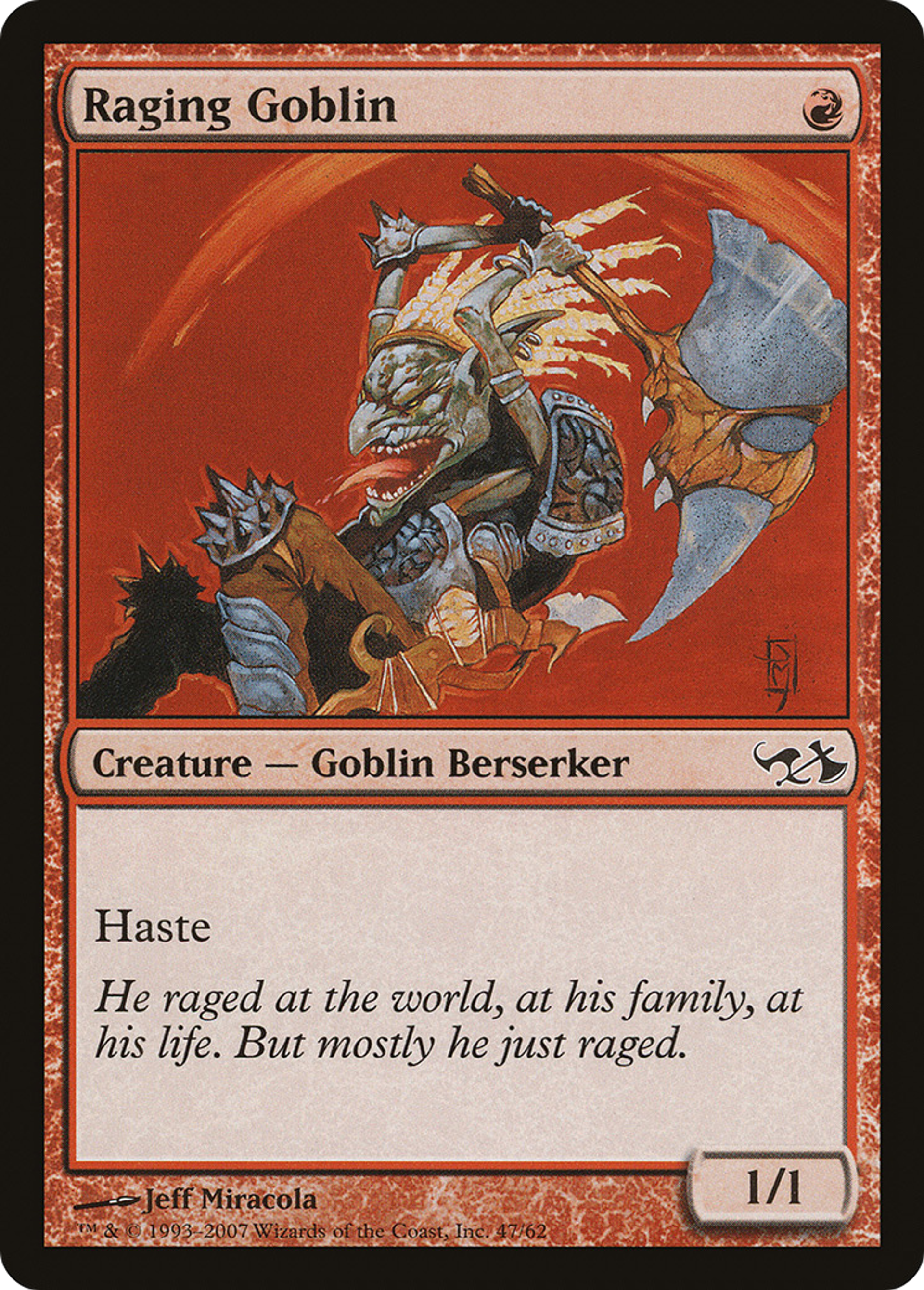 Raging Goblin — Duel Decks: Elves vs. Goblins — Magic: The Gathering