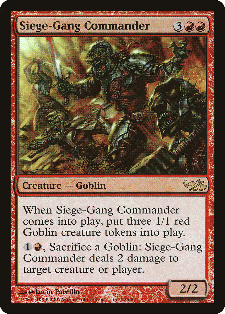 Siege-Gang Commander — Duel Decks: Elves vs. Goblins — Magic: The Gathering