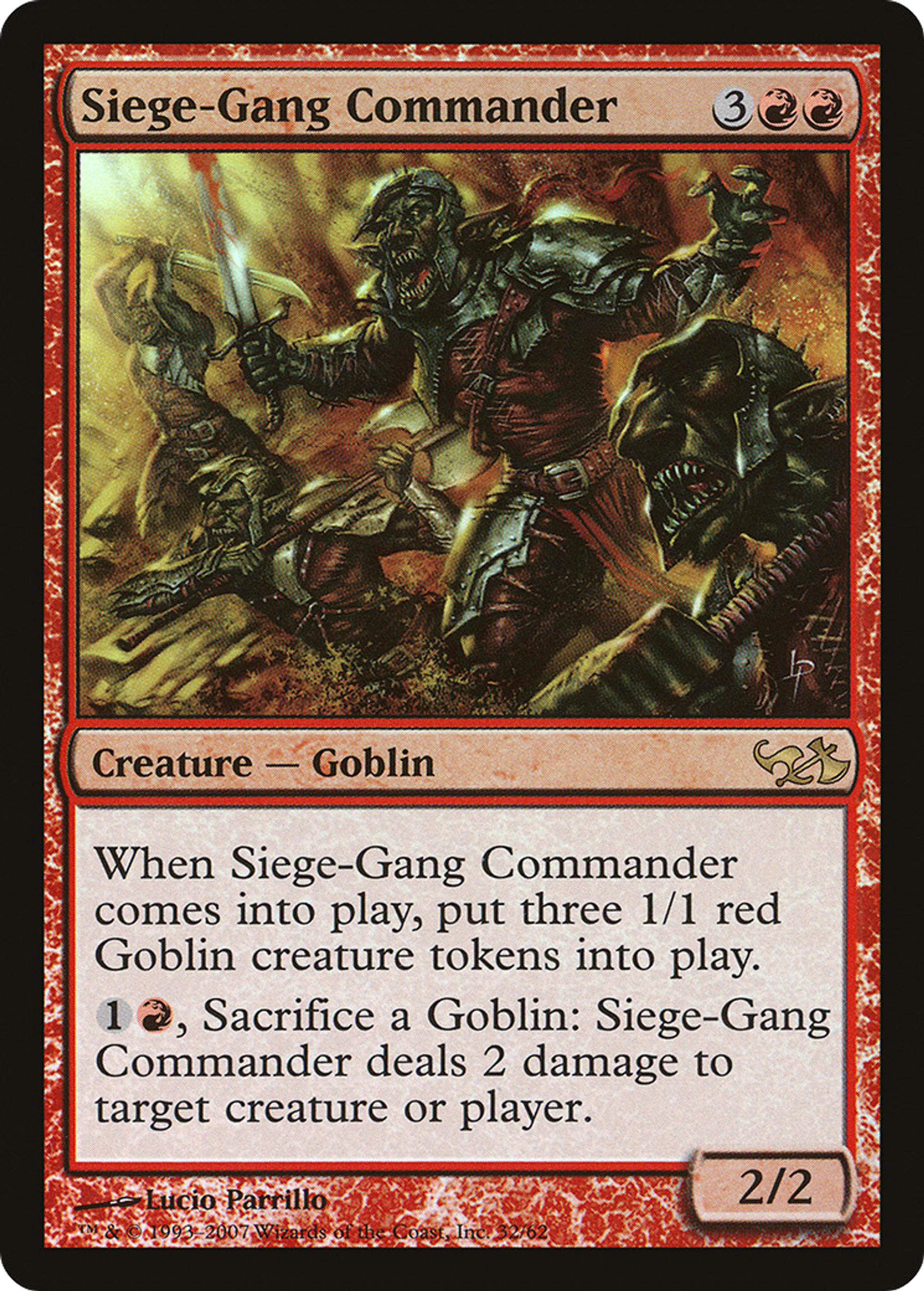 Siege-Gang Commander — Duel Decks: Elves vs. Goblins — Magic: The Gathering