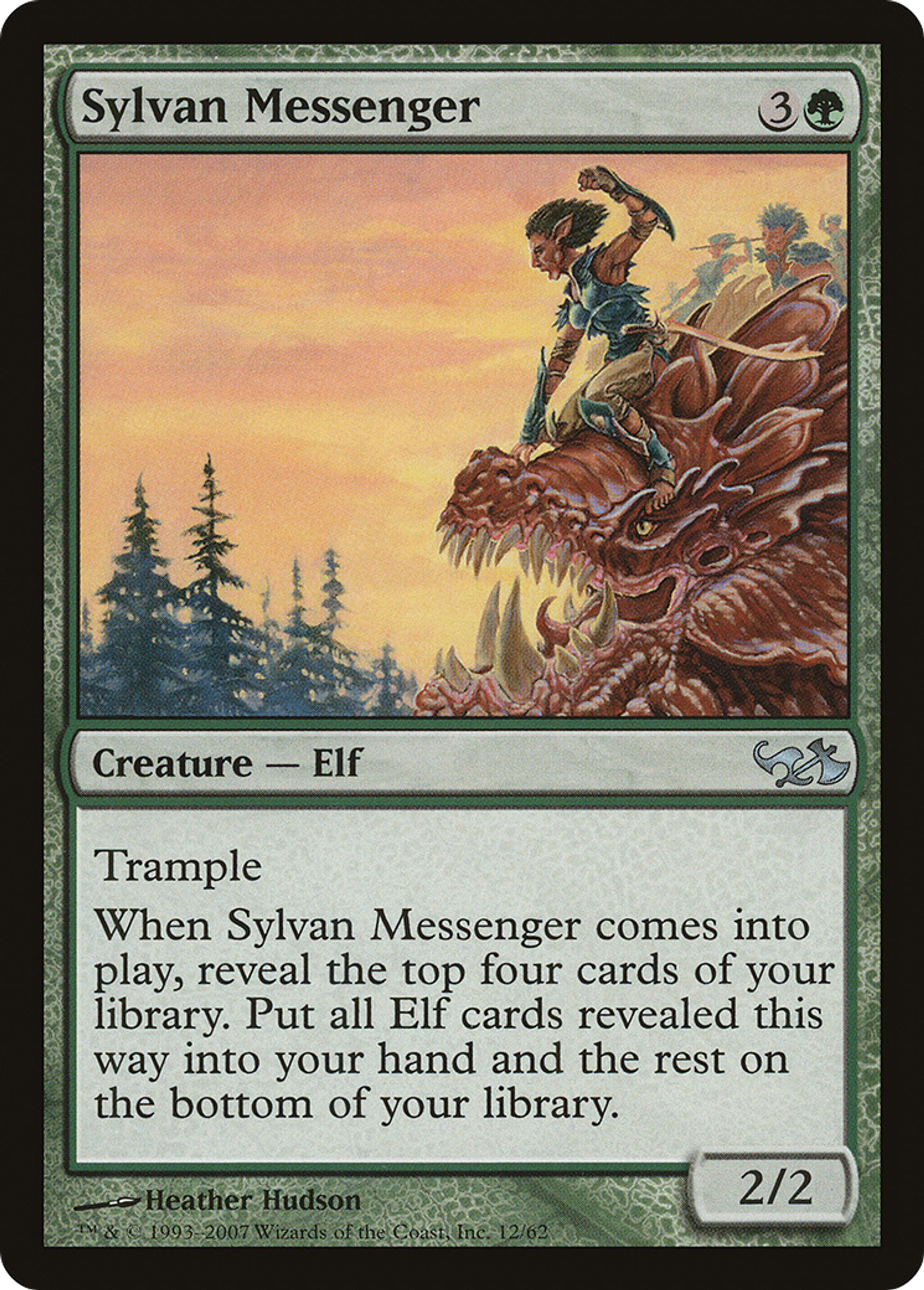 Sylvan Messenger — Duel Decks: Elves vs. Goblins — Magic: The Gathering