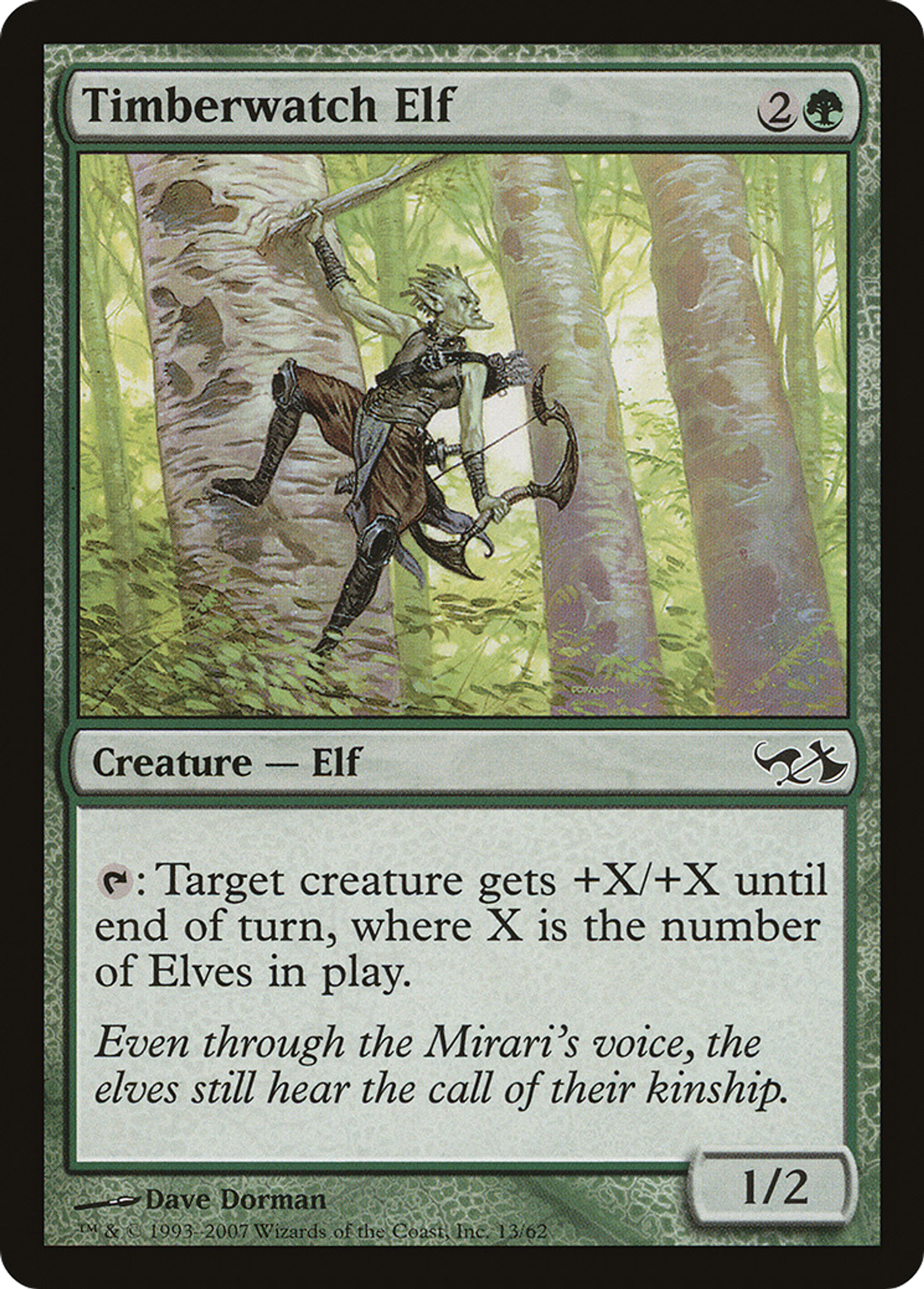 Timberwatch Elf — Duel Decks: Elves vs. Goblins — Magic: The Gathering
