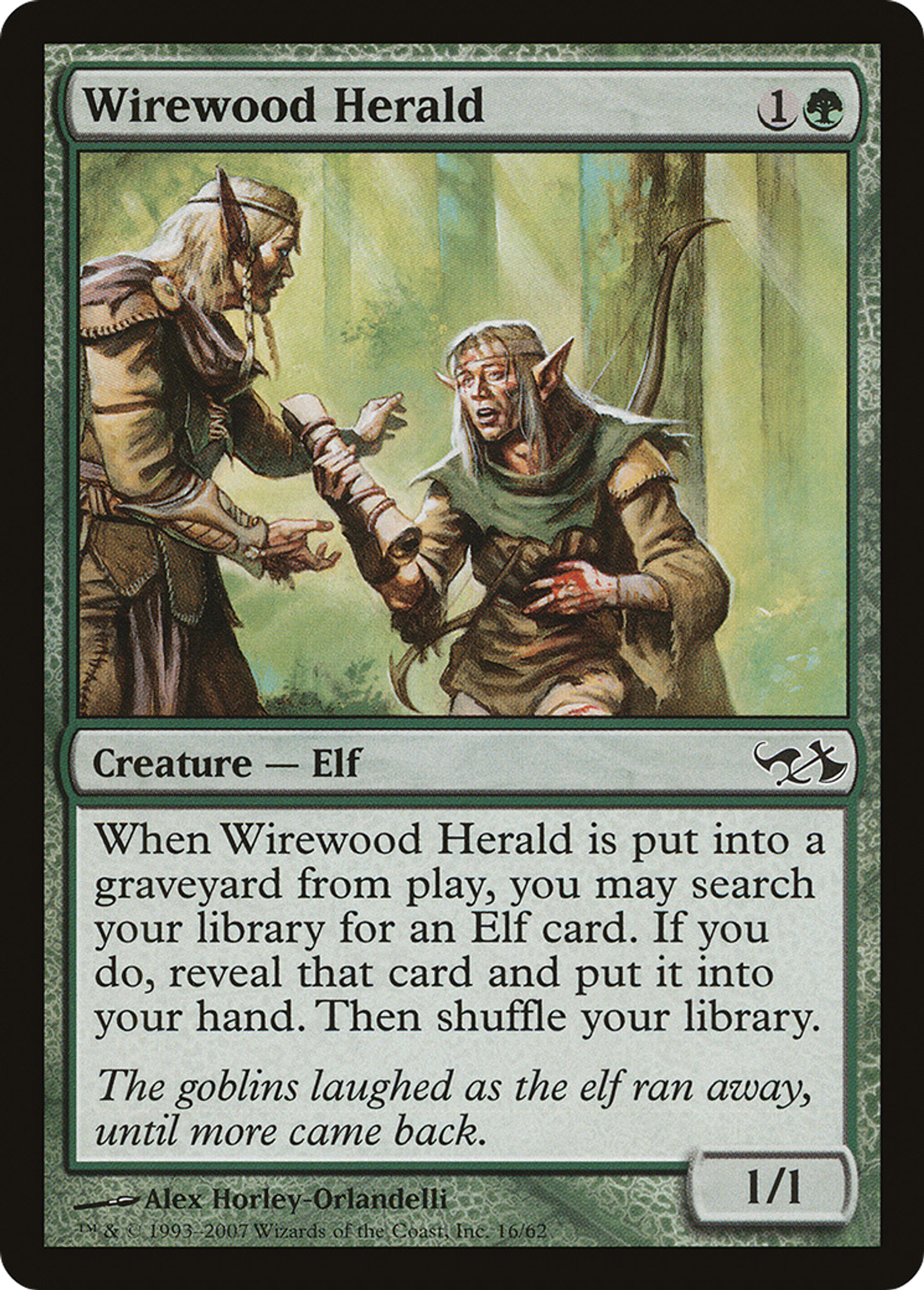 Wirewood Herald — Duel Decks: Elves vs. Goblins — Magic: The Gathering