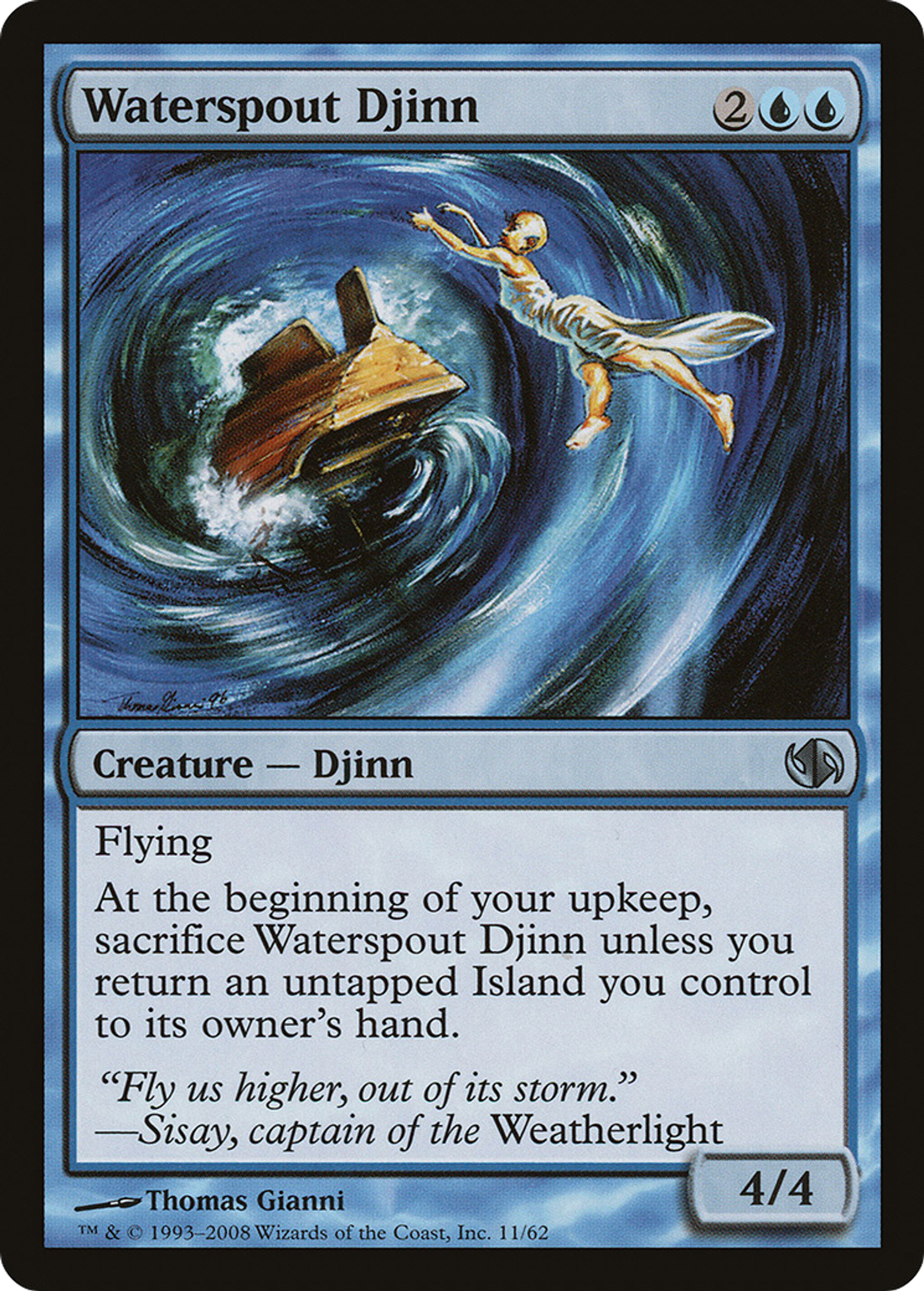 Waterspout Djinn — Duel Decks: Jace vs. Chandra — Magic: The Gathering