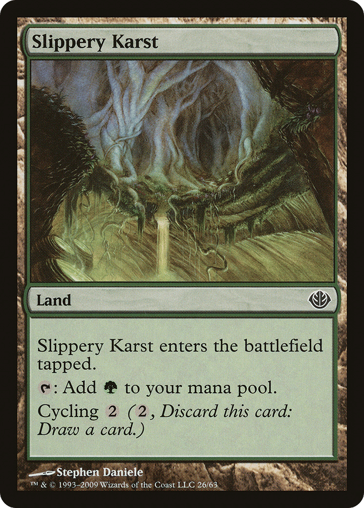 Slippery Karst — Duel Decks: Garruk vs. Liliana — Magic: The Gathering