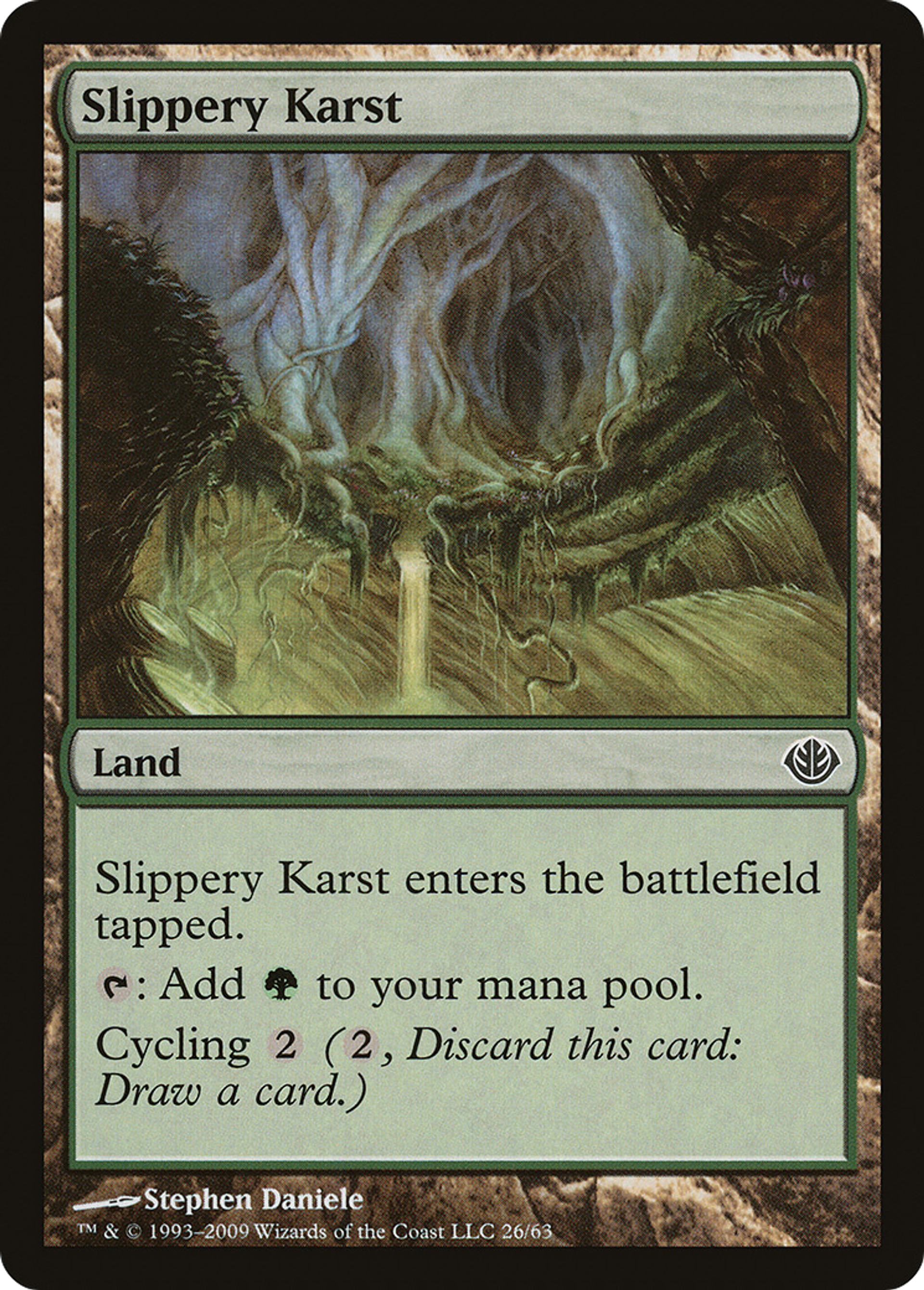 Slippery Karst — Duel Decks: Garruk vs. Liliana — Magic: The Gathering