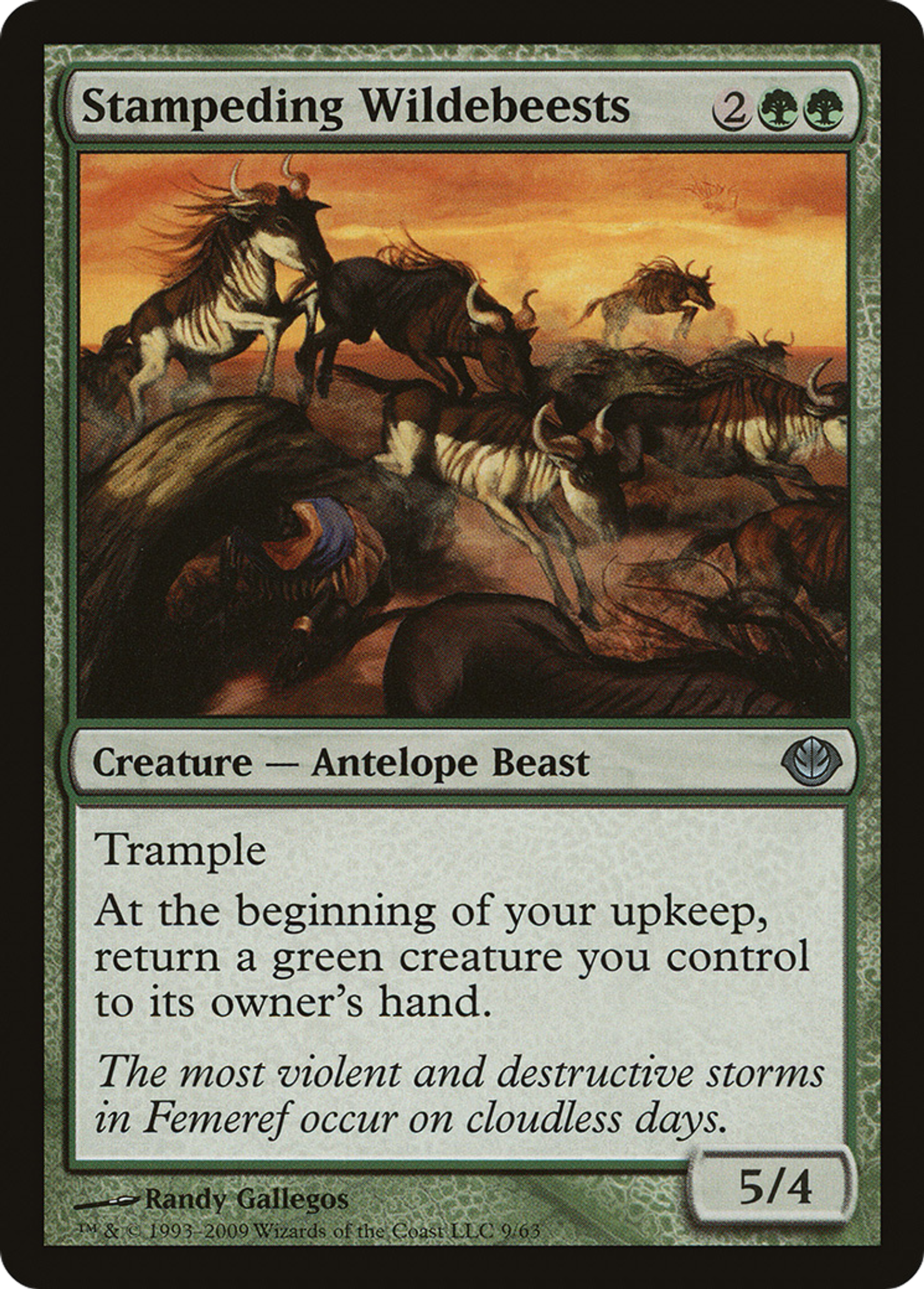 Stampeding Wildebeests — Duel Decks: Garruk vs. Liliana — Magic: The Gathering