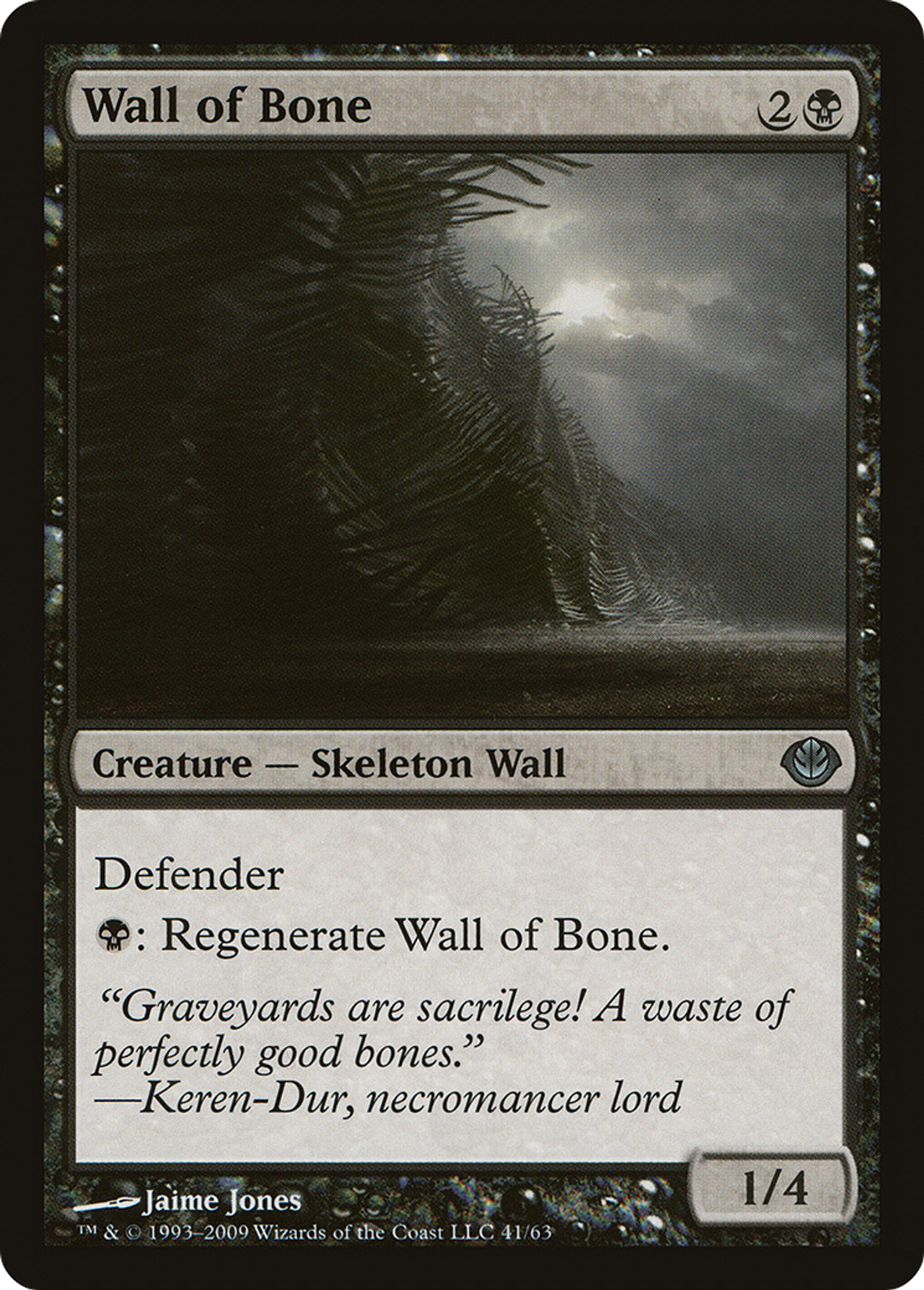 Wall of Bone — Duel Decks: Garruk vs. Liliana — Magic: The Gathering