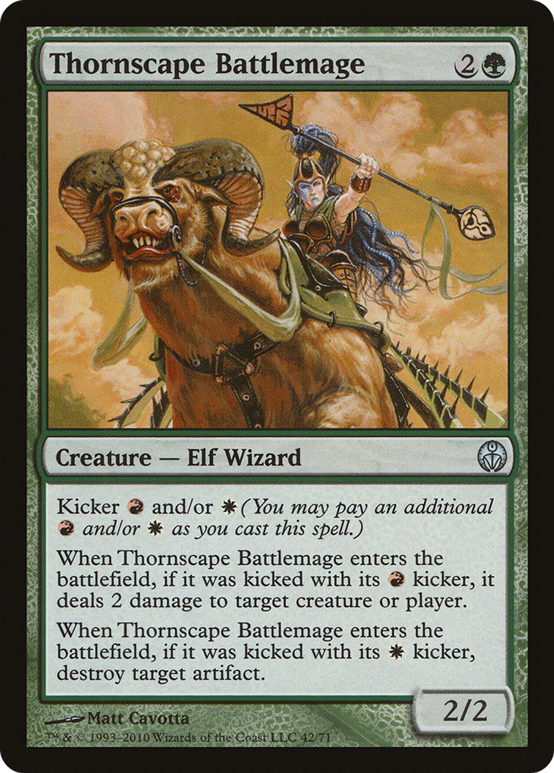Thornscape Battlemage — Duel Decks: Phyrexia vs. the Coalition — Magic: The Gathering