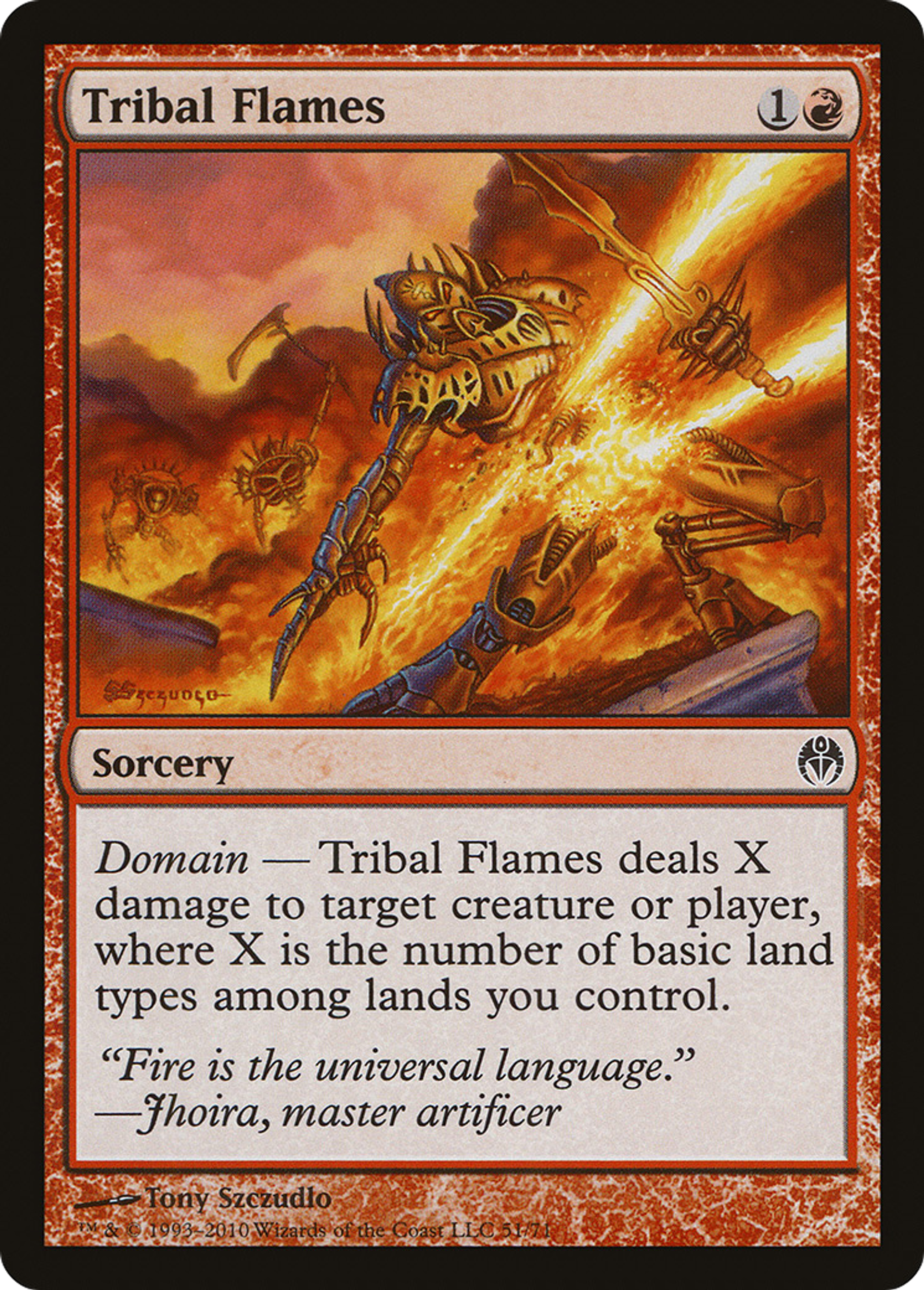 Tribal Flames — Duel Decks: Phyrexia vs. the Coalition — Magic: The Gathering