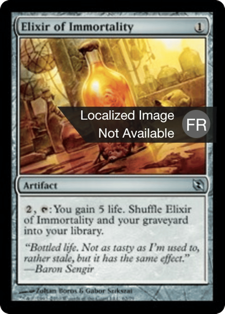 Elixir d'immortalité — Duel Decks: Elspeth vs. Tezzeret — Magic: The Gathering