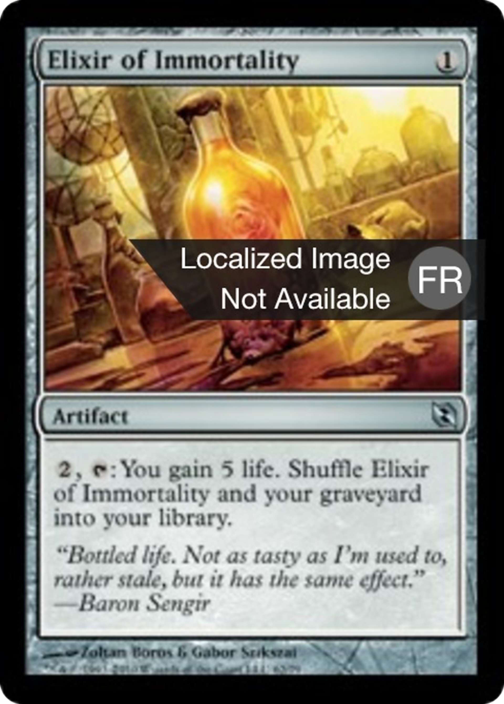 Elixir d'immortalité — Duel Decks: Elspeth vs. Tezzeret — Magic: The Gathering