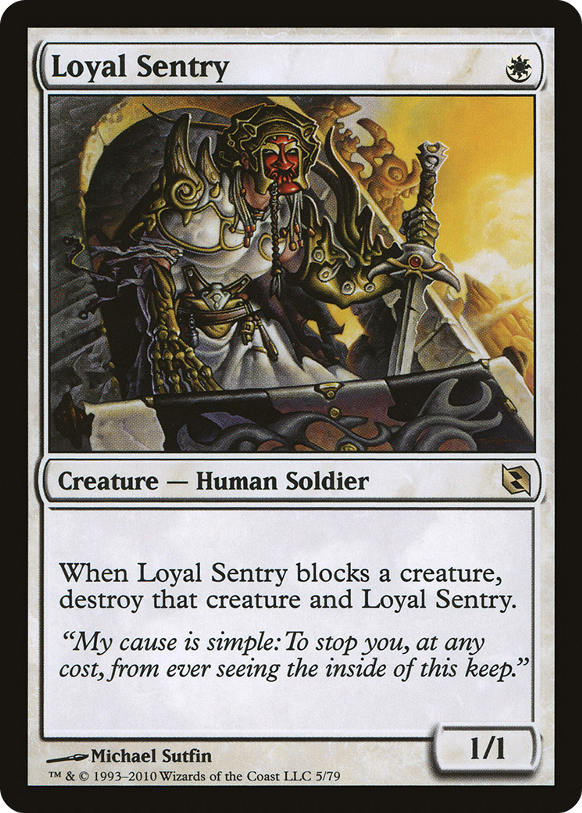 Loyal Sentry — Duel Decks: Elspeth vs. Tezzeret — Magic: The Gathering