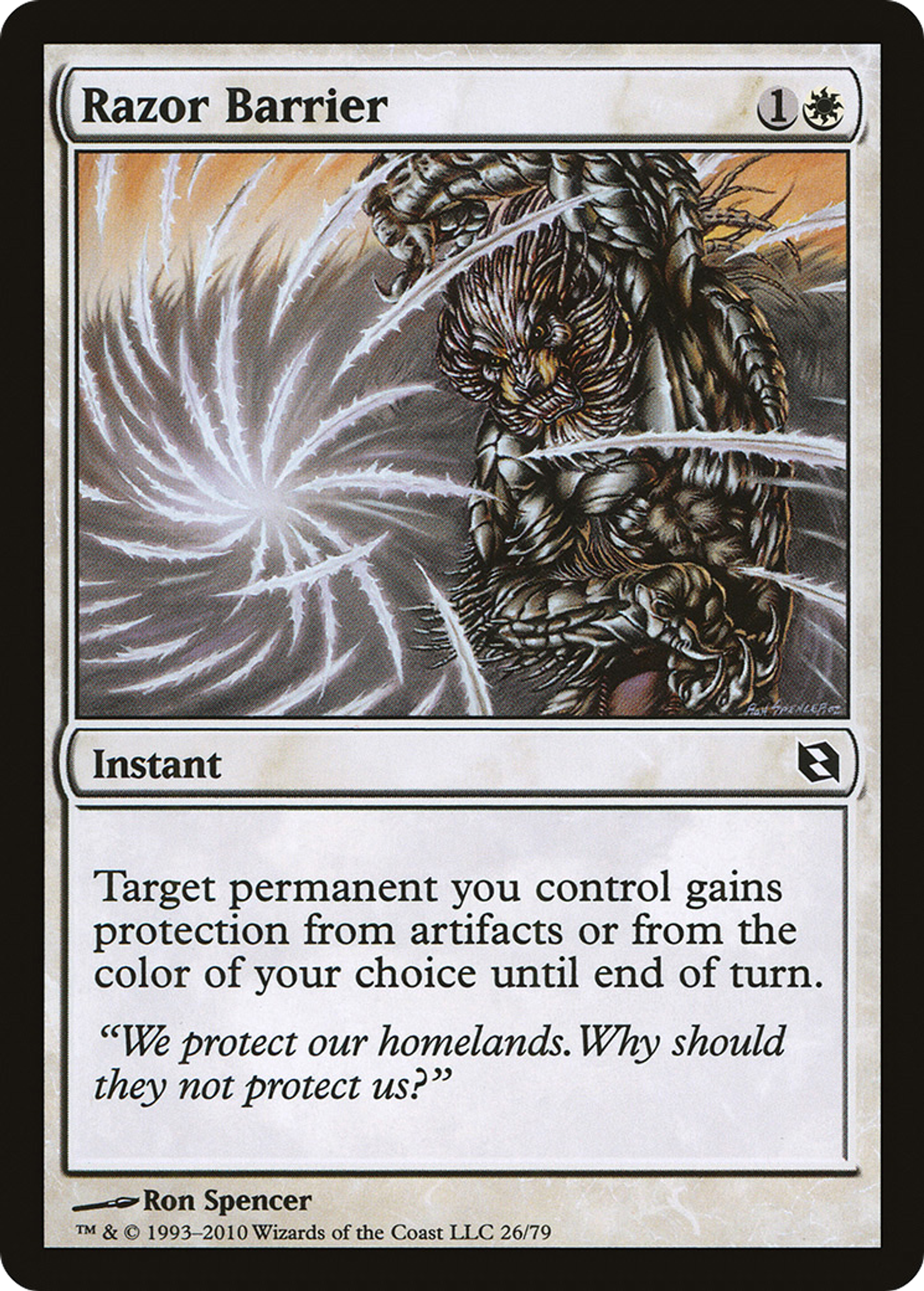 Razor Barrier — Duel Decks: Elspeth vs. Tezzeret — Magic: The Gathering