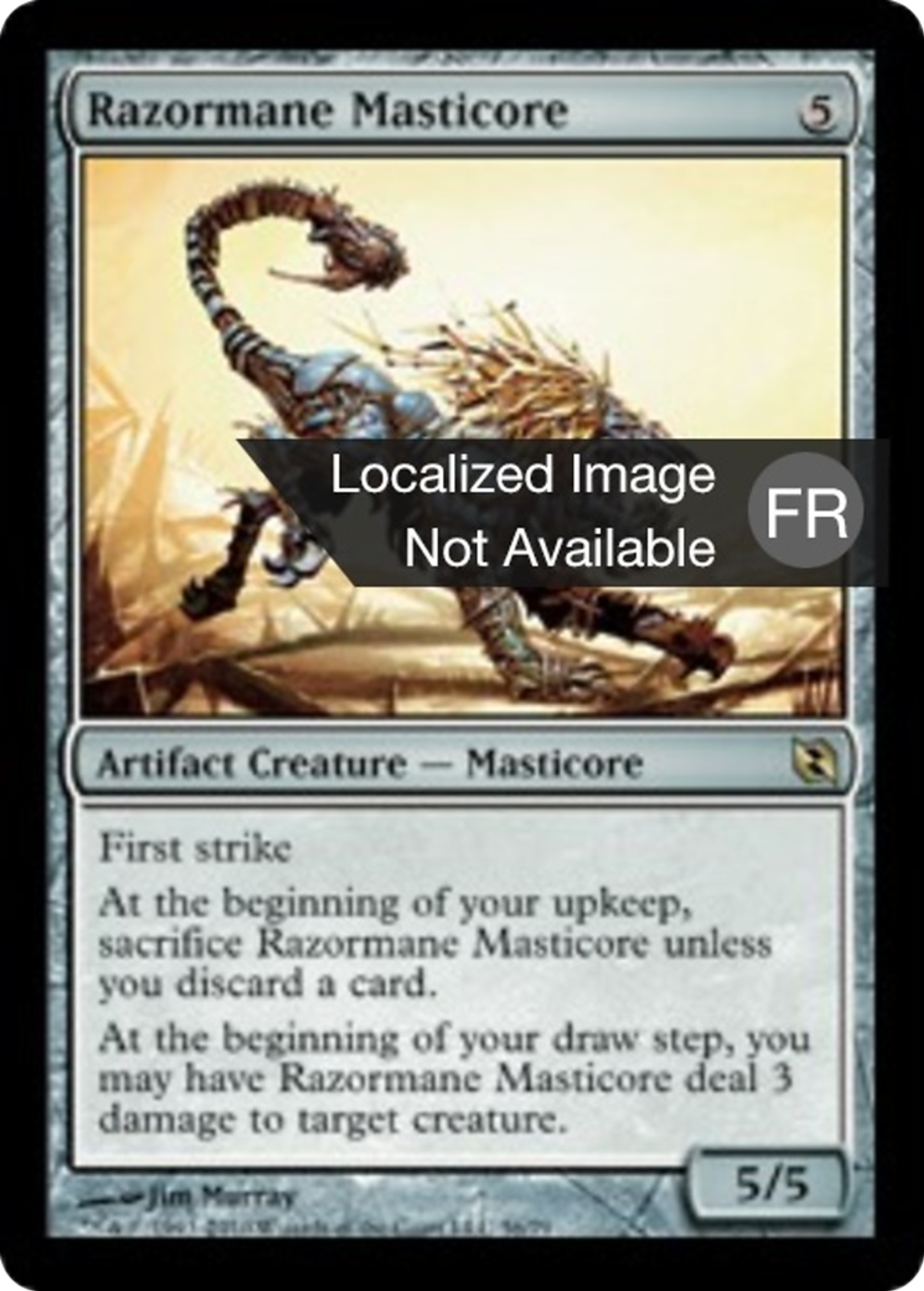 Masticore à crinière tranchante — Duel Decks: Elspeth vs. Tezzeret — Magic: The Gathering