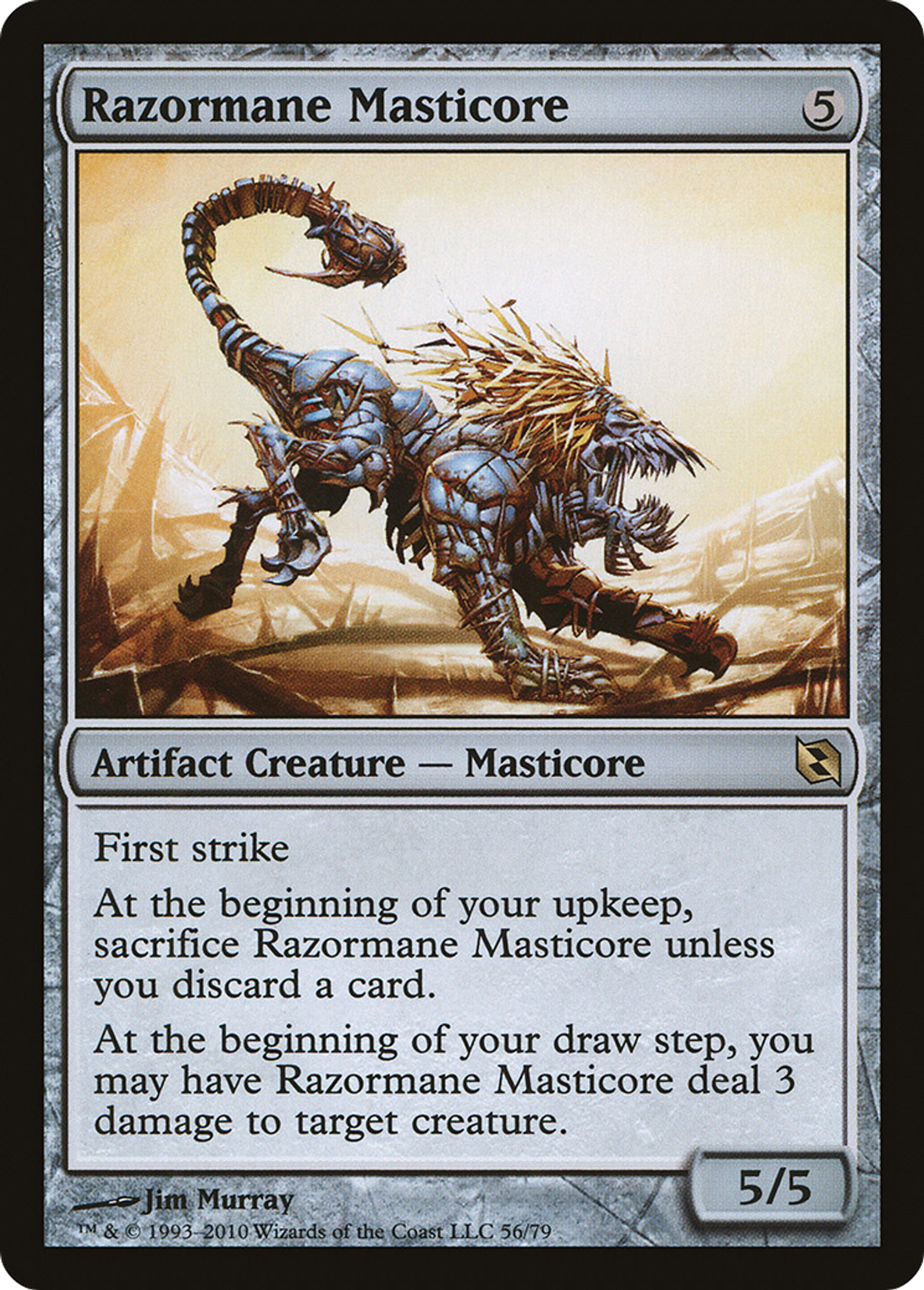 Razormane Masticore — Duel Decks: Elspeth vs. Tezzeret — Magic: The Gathering