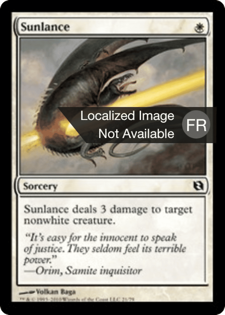 Lance solaire — Duel Decks: Elspeth vs. Tezzeret — Magic: The Gathering