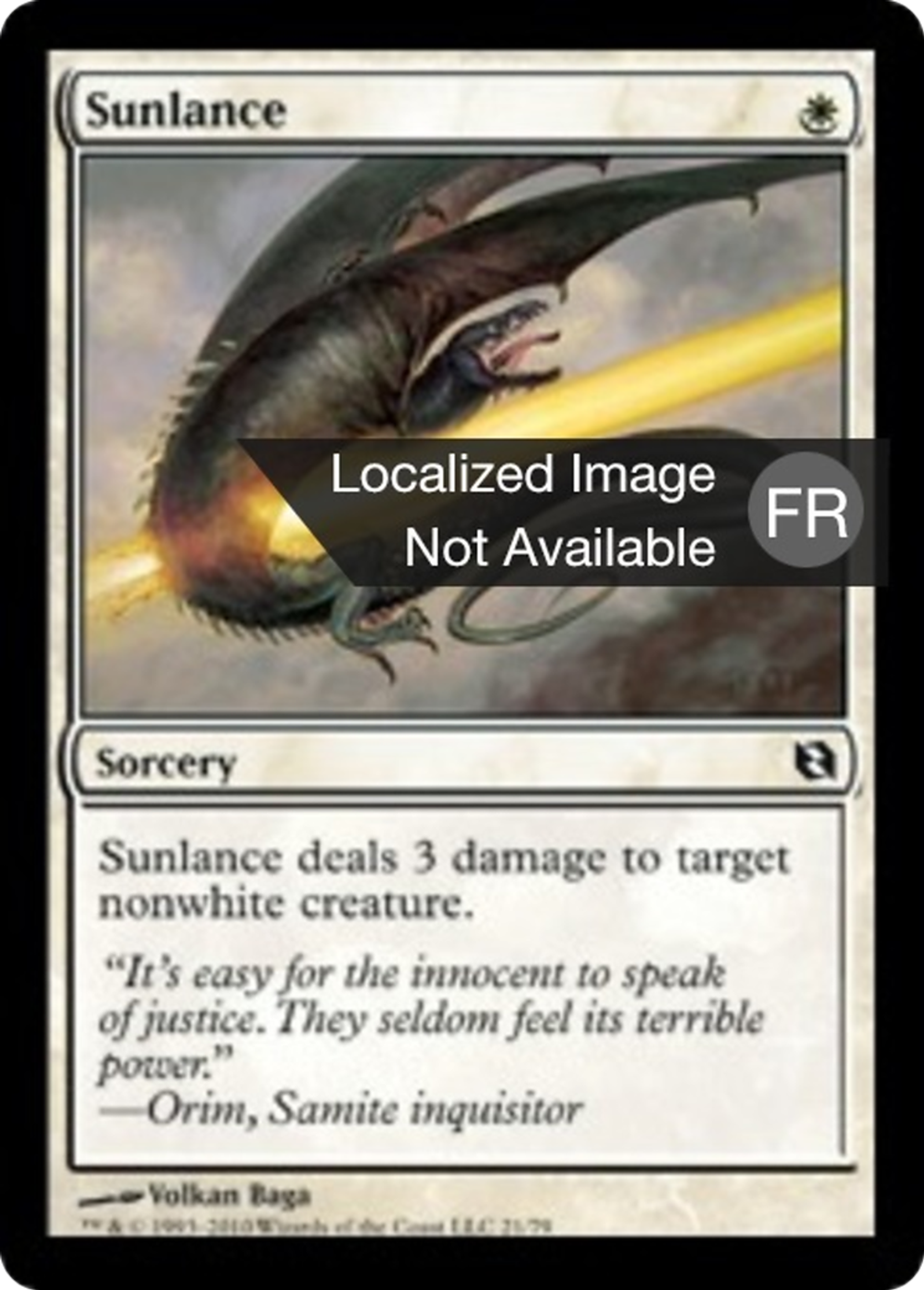 Lance solaire — Duel Decks: Elspeth vs. Tezzeret — Magic: The Gathering