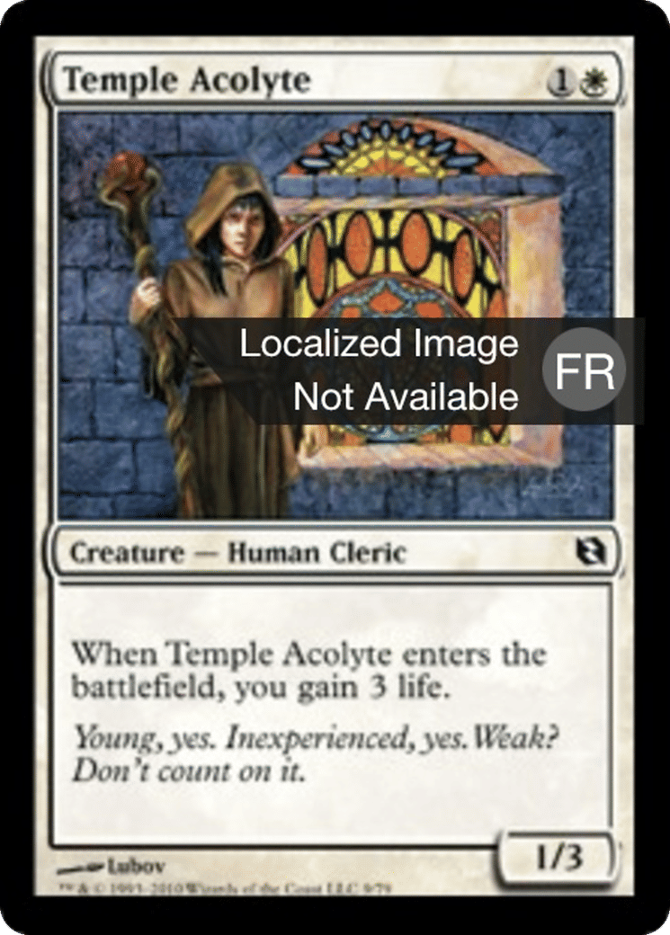 Acolyte du temple — Duel Decks: Elspeth vs. Tezzeret — Magic: The Gathering