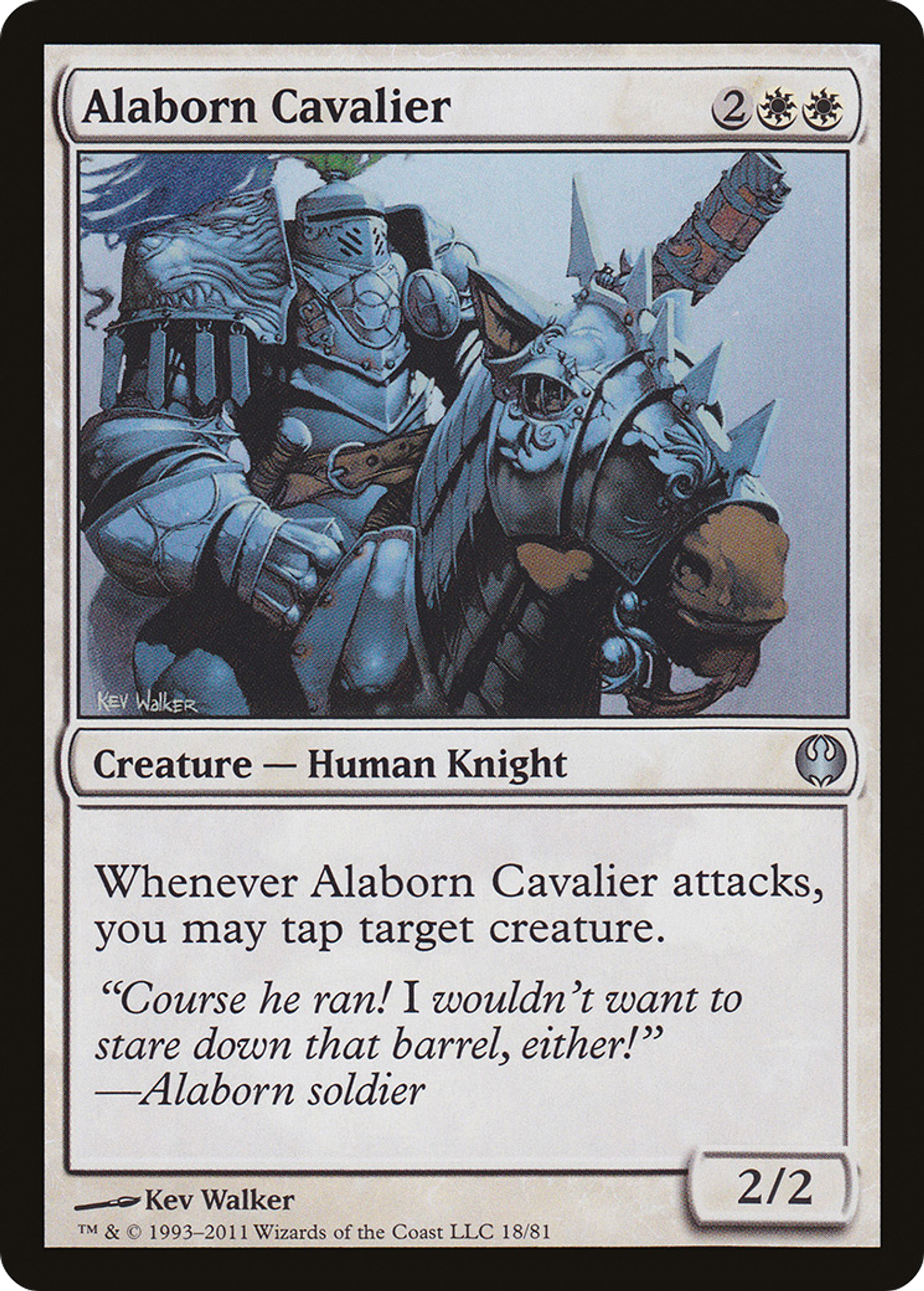 Alaborn Cavalier — Duel Decks: Knights vs. Dragons — Magic: The Gathering